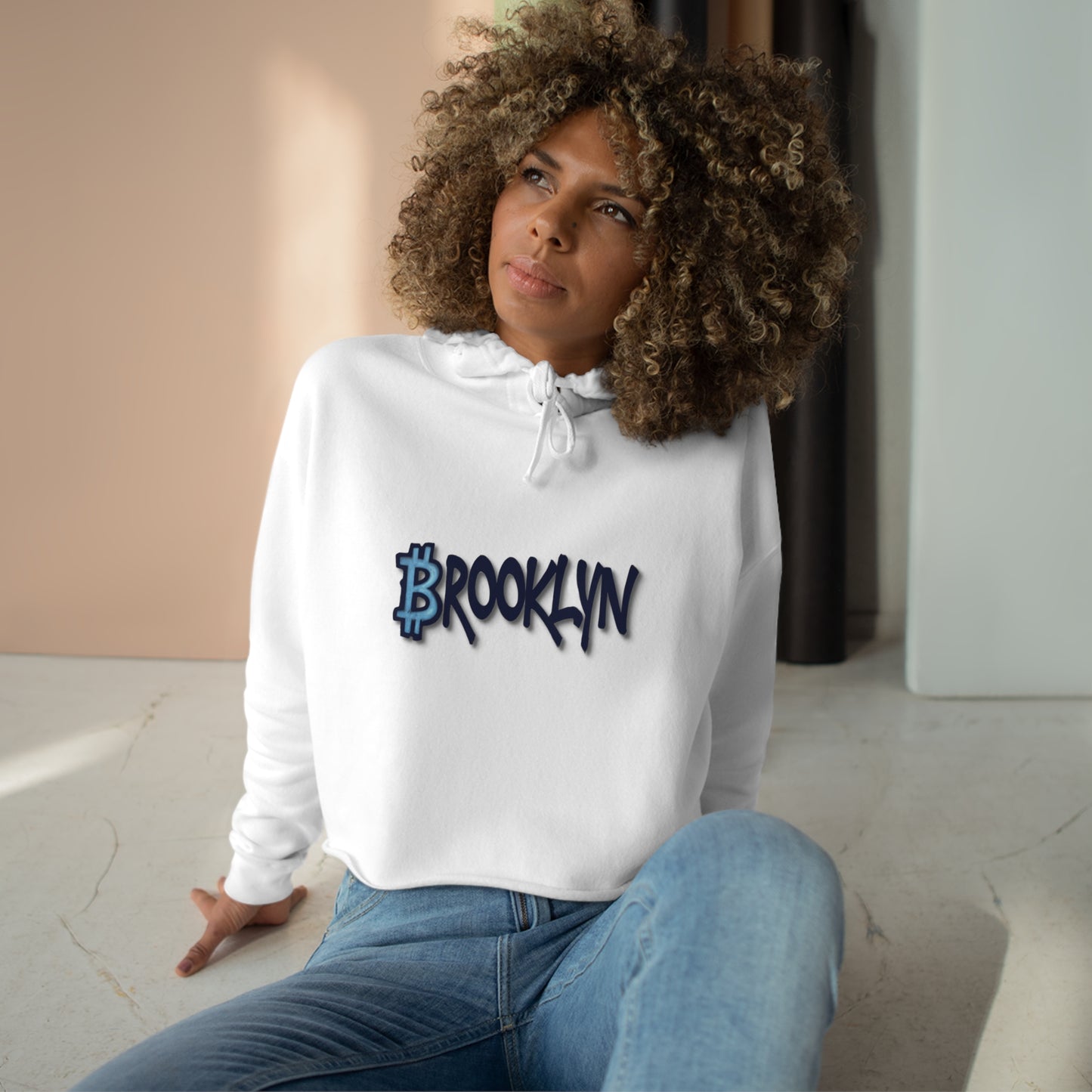 Brooklyn Bitcoin Club - Crop Hoodie