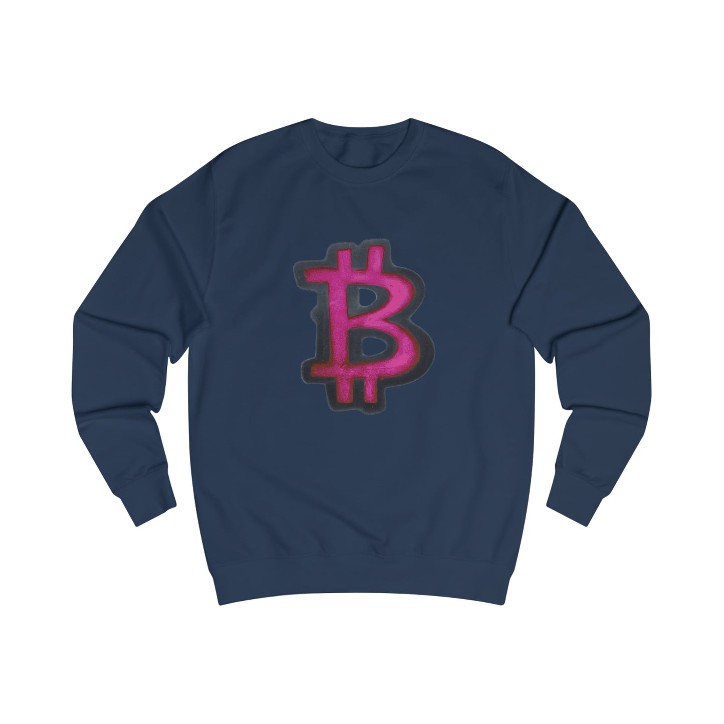 Pink Graffiti B Fitted Crewneck Sweatshirt