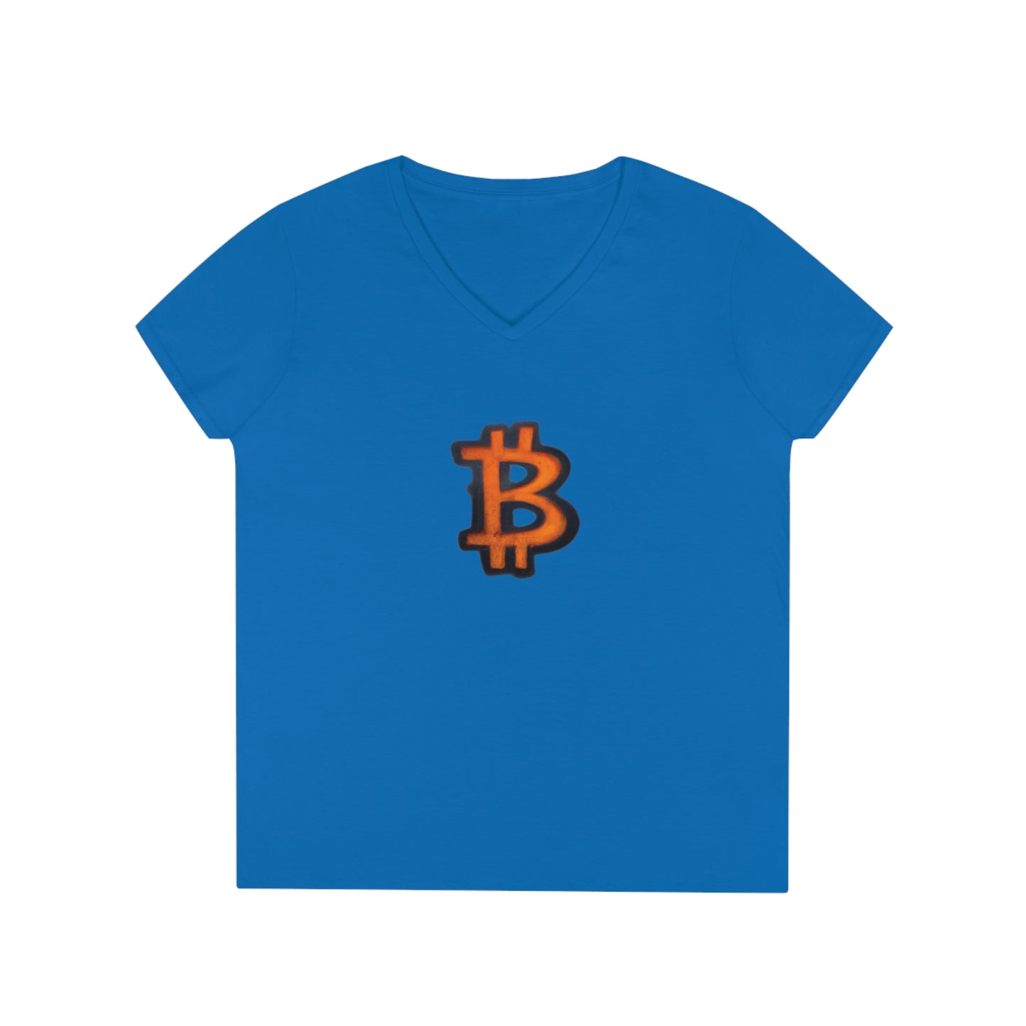 Orange Graffiti B - Ladies' V-Neck T-Shirt