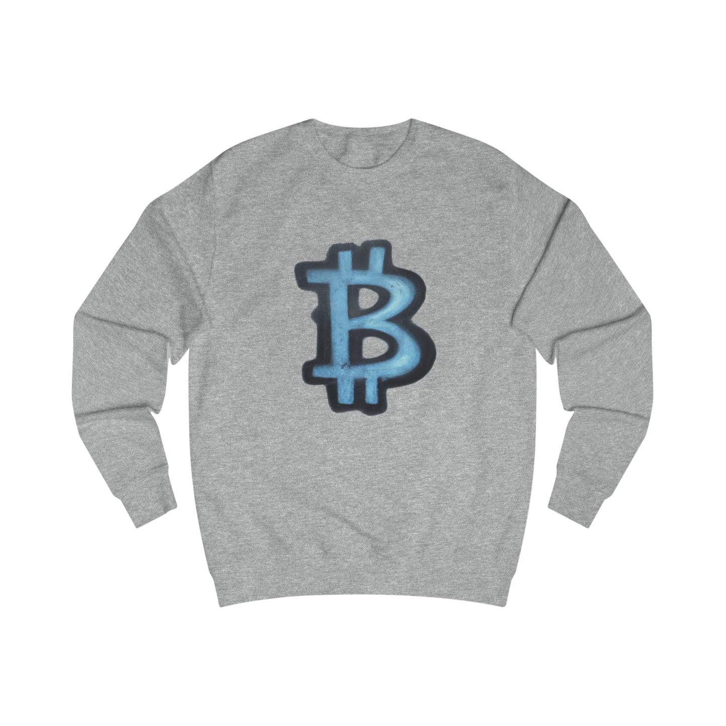 Blue Graffiti B Fitted Crewneck Sweatshirt