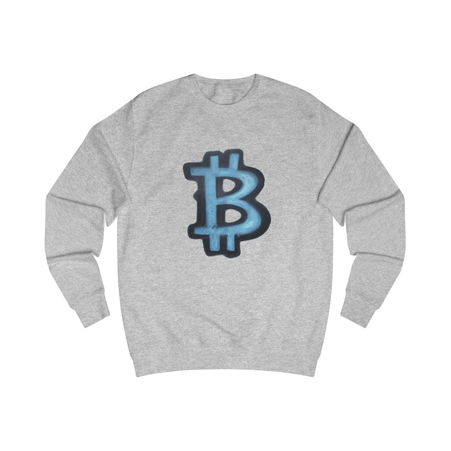 Blue Graffiti B Fitted Crewneck Sweatshirt