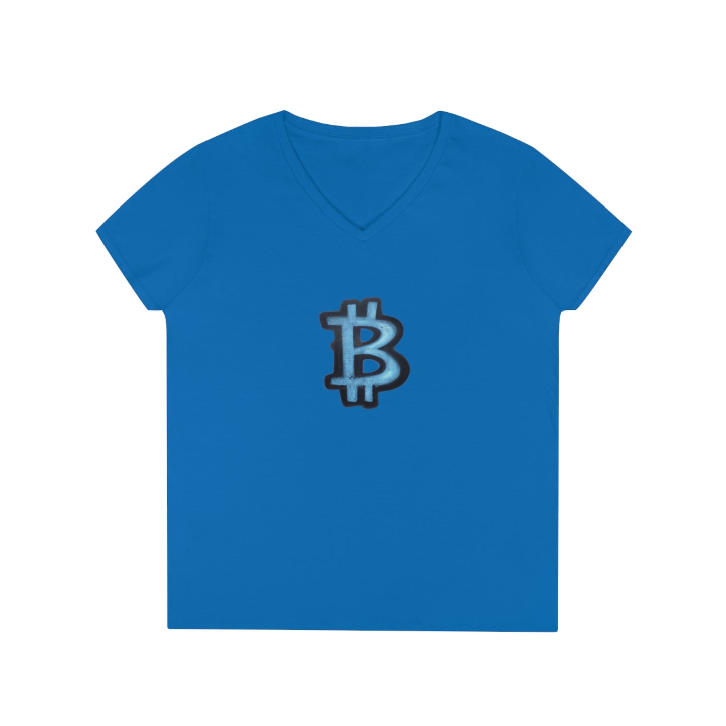 Blue Graffiti B - Ladies' V-Neck T-Shirt