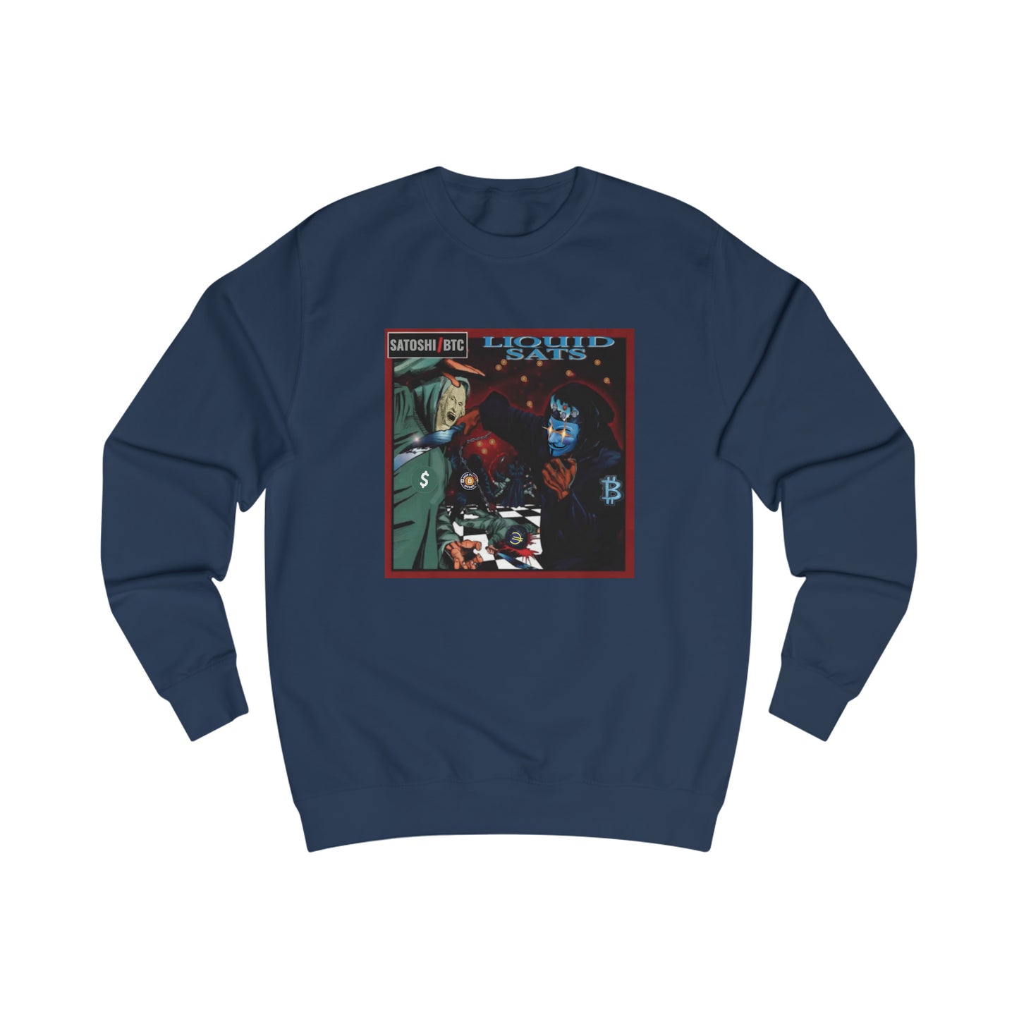 Liquid Sats Fitted Crewneck Sweatshirt