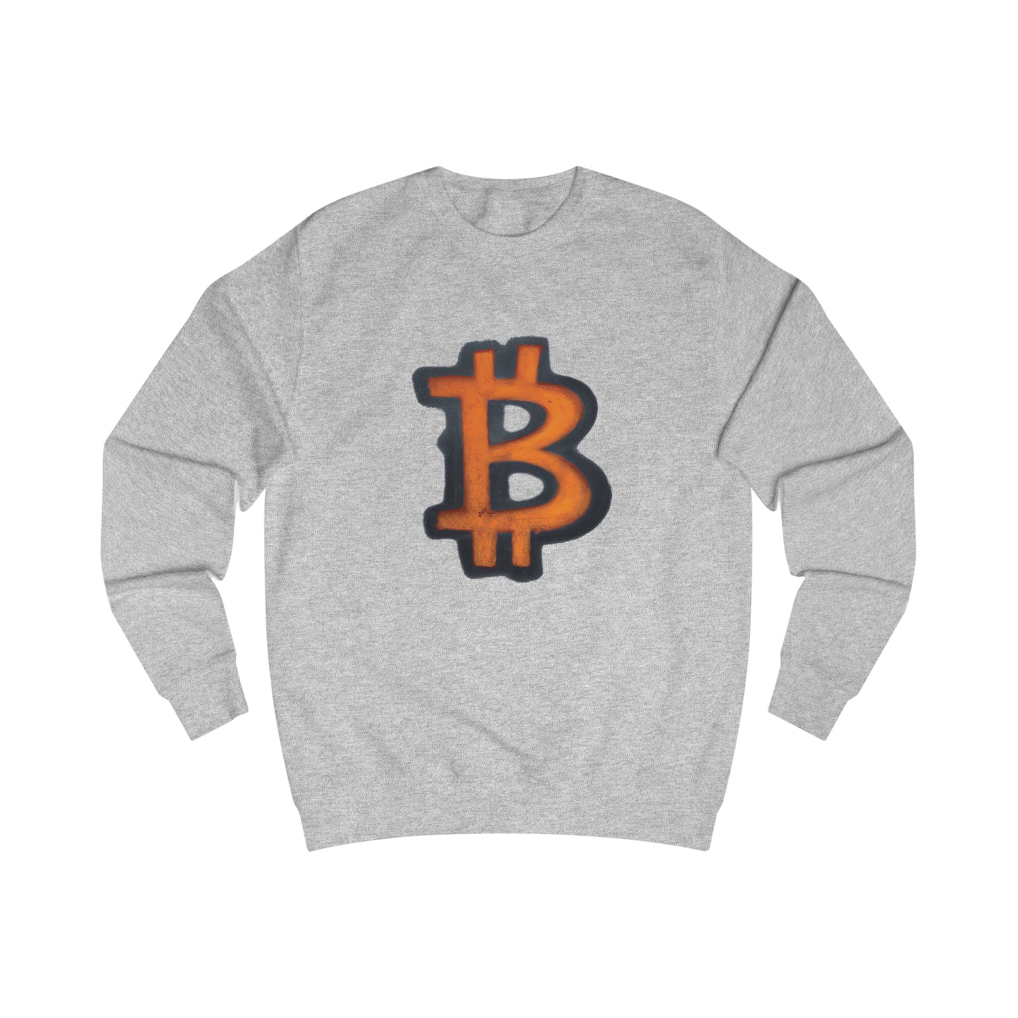 Orange Graffiti B Fitted Crewneck Sweatshirt