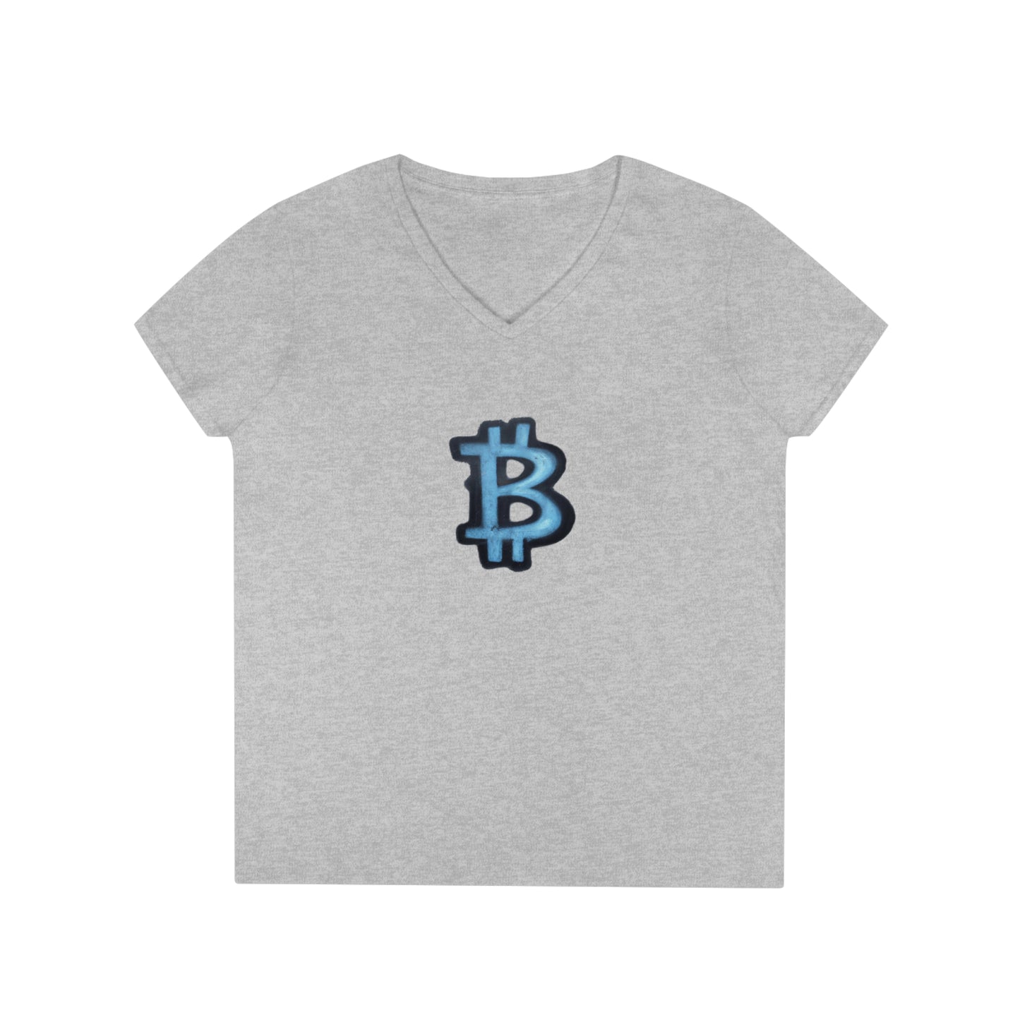 Blue Graffiti B - Ladies' V-Neck T-Shirt