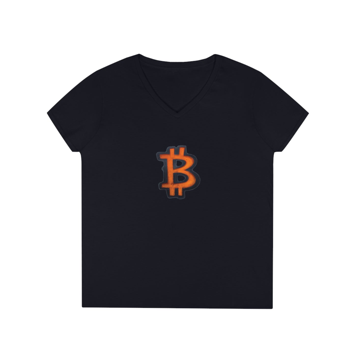 Orange Graffiti B - Ladies' V-Neck T-Shirt