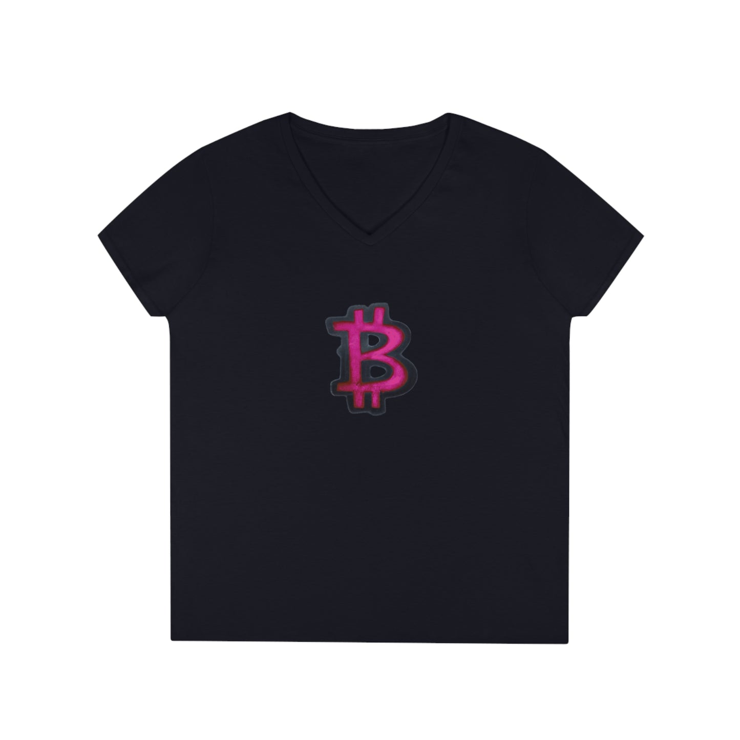 Pink Graffiti B - Ladies' V-Neck T-Shirt