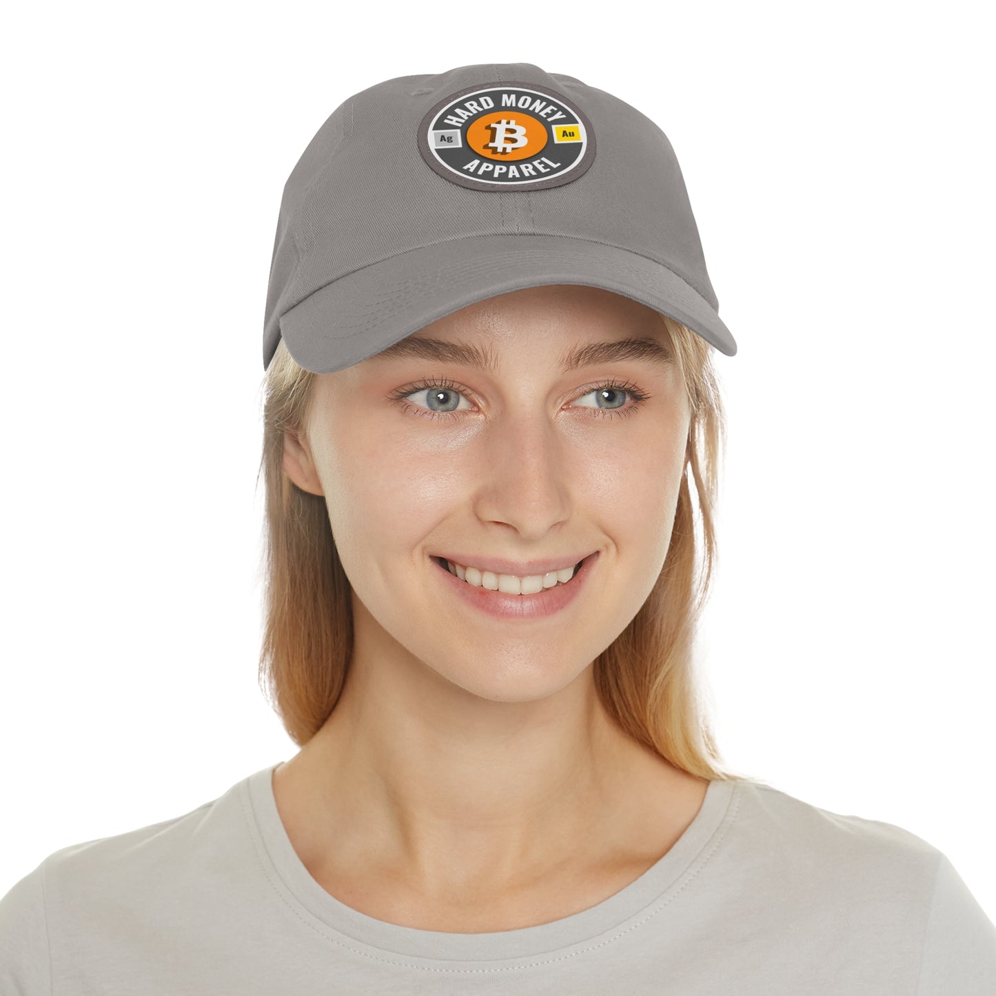 Hard Money Apparel - Grey Leather Patch Cap