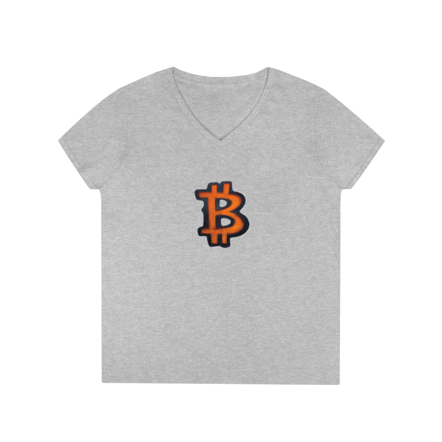 Orange Graffiti B - Ladies' V-Neck T-Shirt