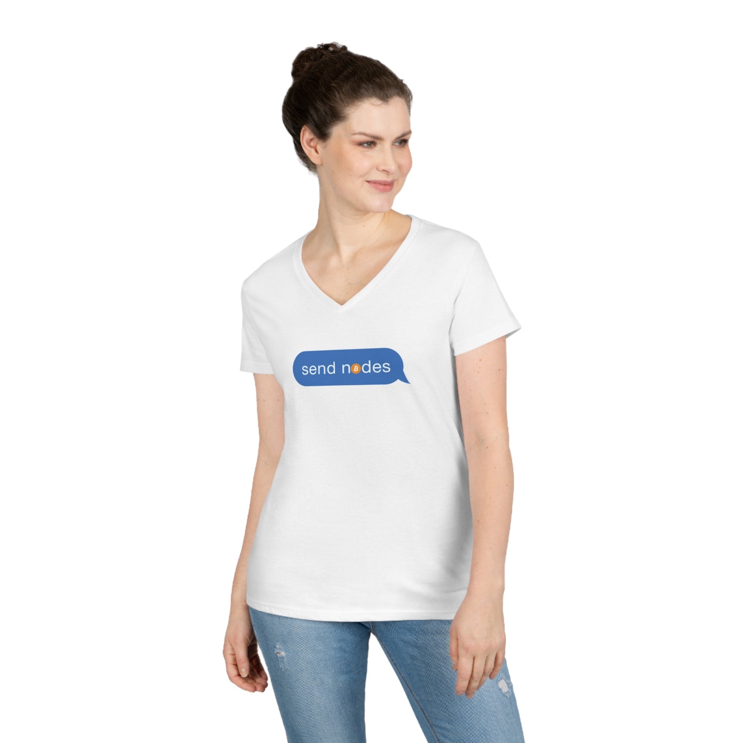 Send Nodes - Ladies' V-Neck T-Shirt