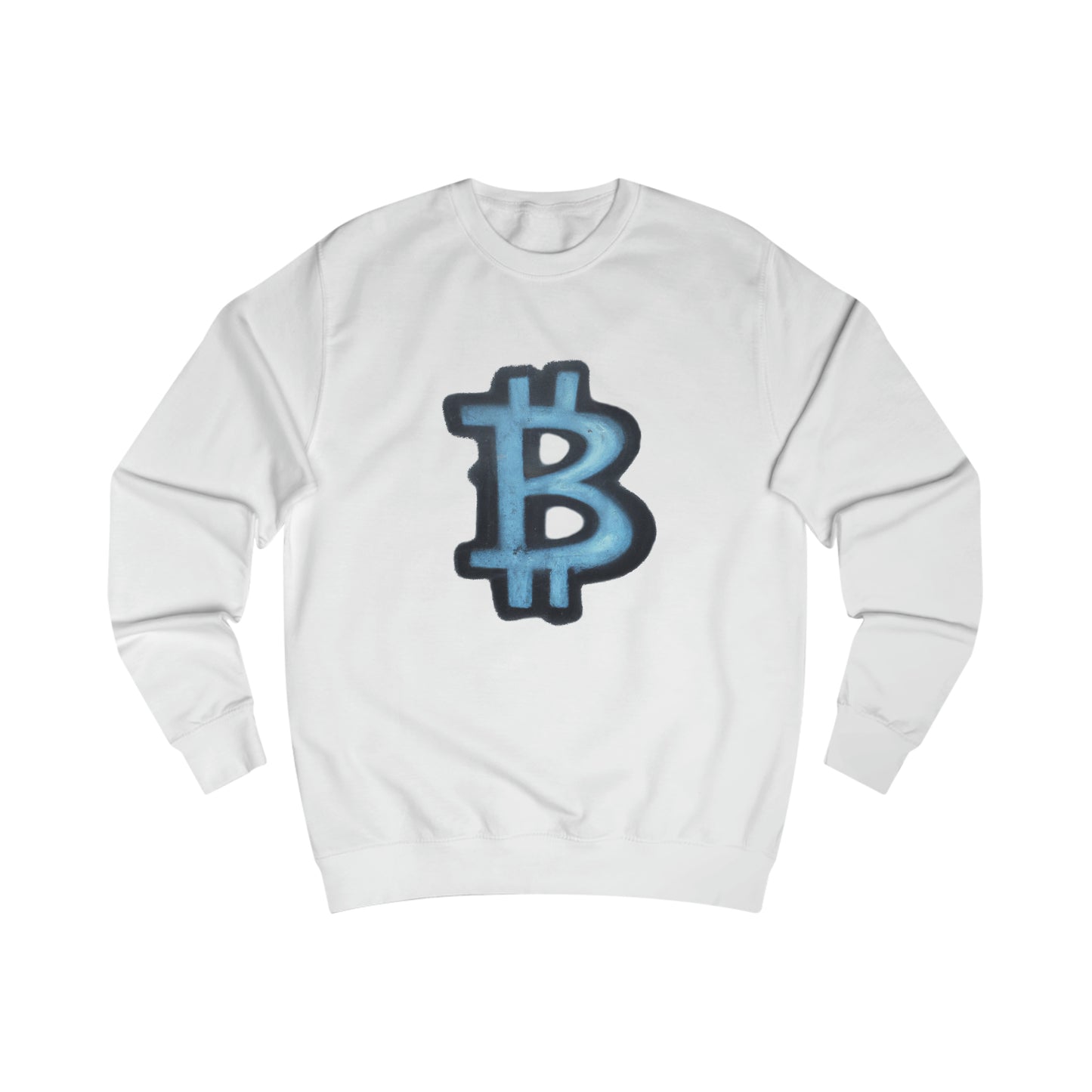 Blue Graffiti B Fitted Crewneck Sweatshirt