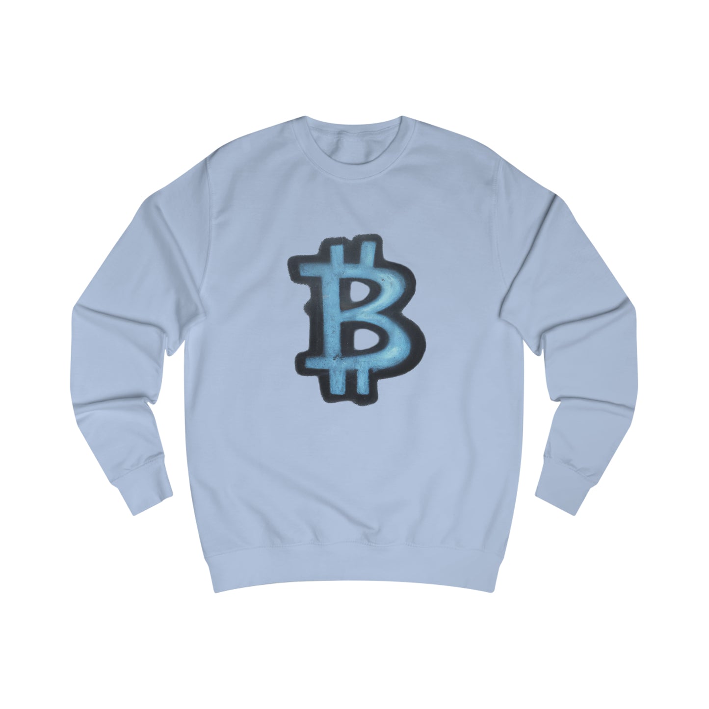 Blue Graffiti B Fitted Crewneck Sweatshirt