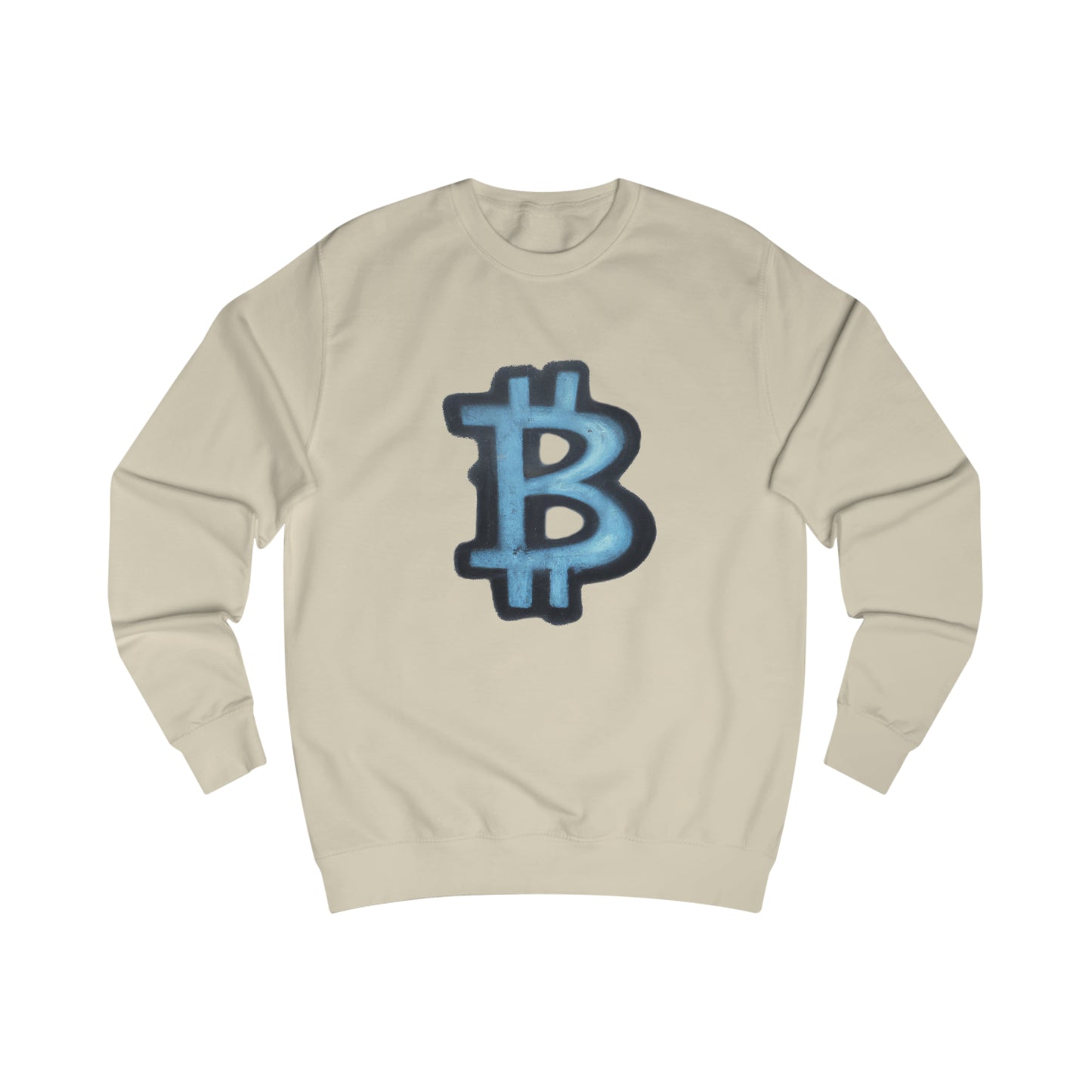 Blue Graffiti B Fitted Crewneck Sweatshirt