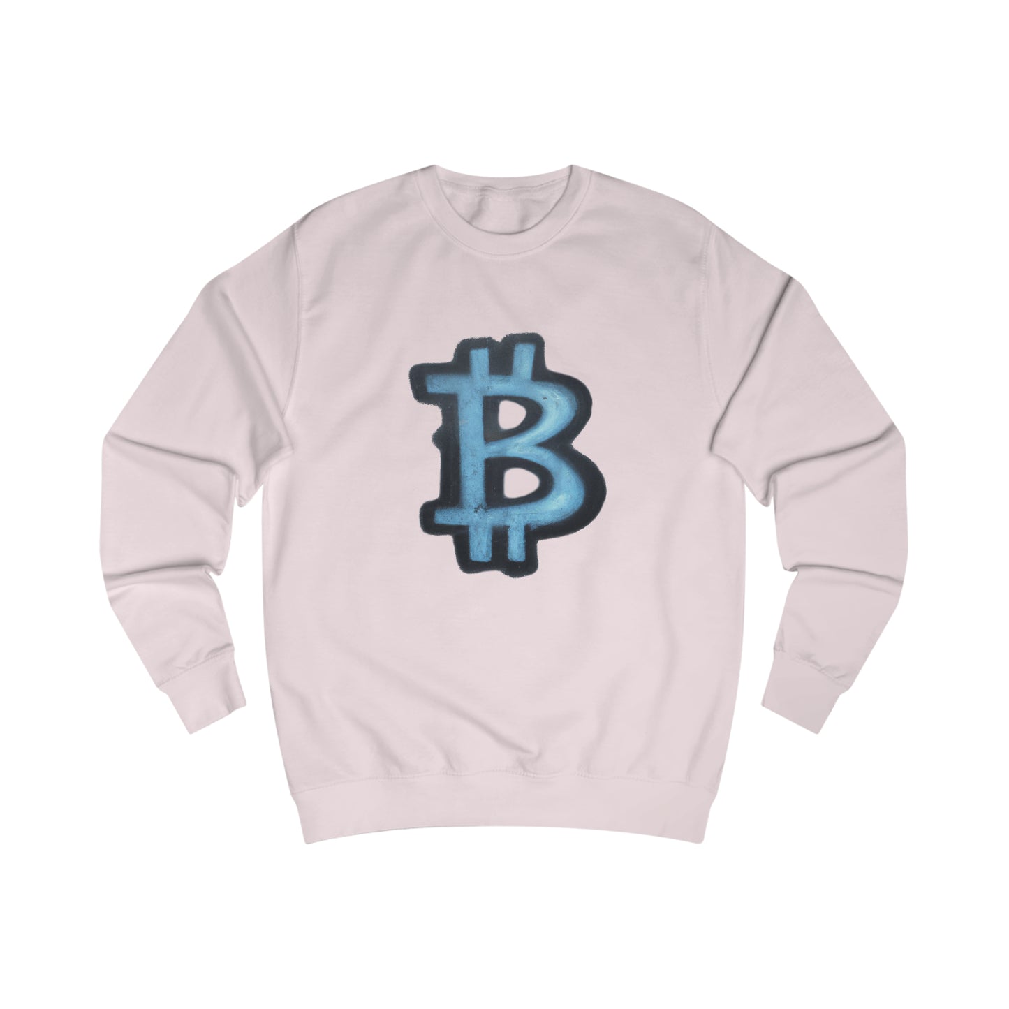Blue Graffiti B Fitted Crewneck Sweatshirt