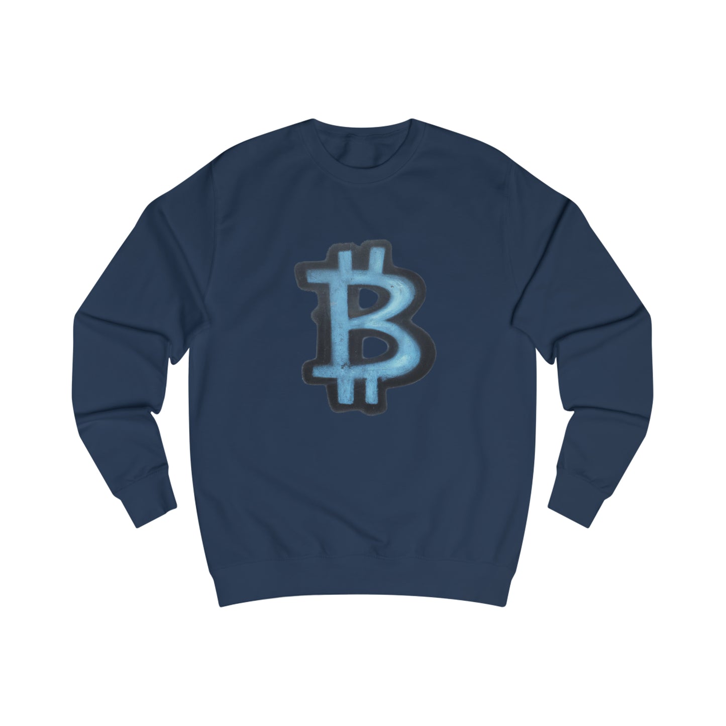 Blue Graffiti B Fitted Crewneck Sweatshirt