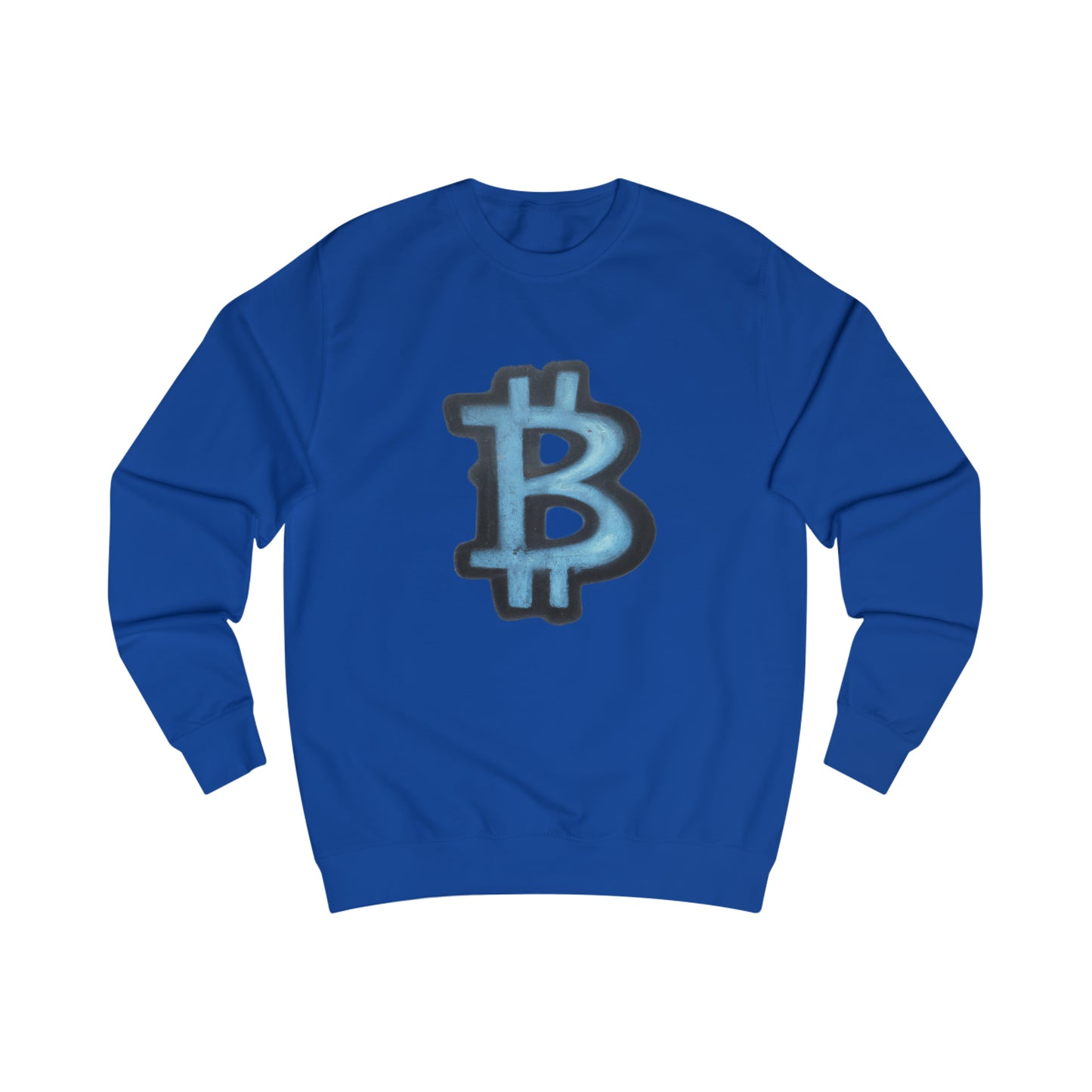 Blue Graffiti B Fitted Crewneck Sweatshirt