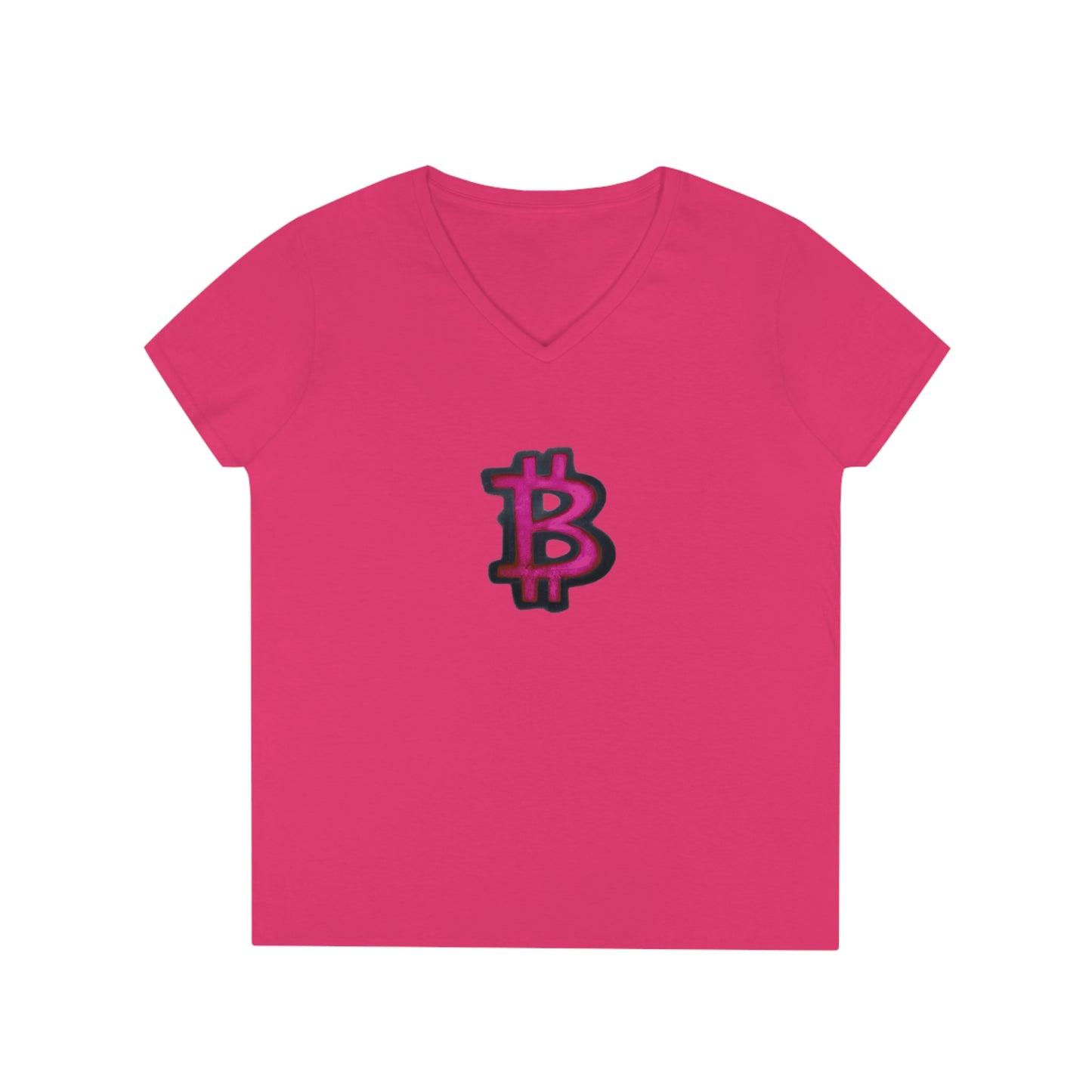 Pink Graffiti B - Ladies' V-Neck T-Shirt