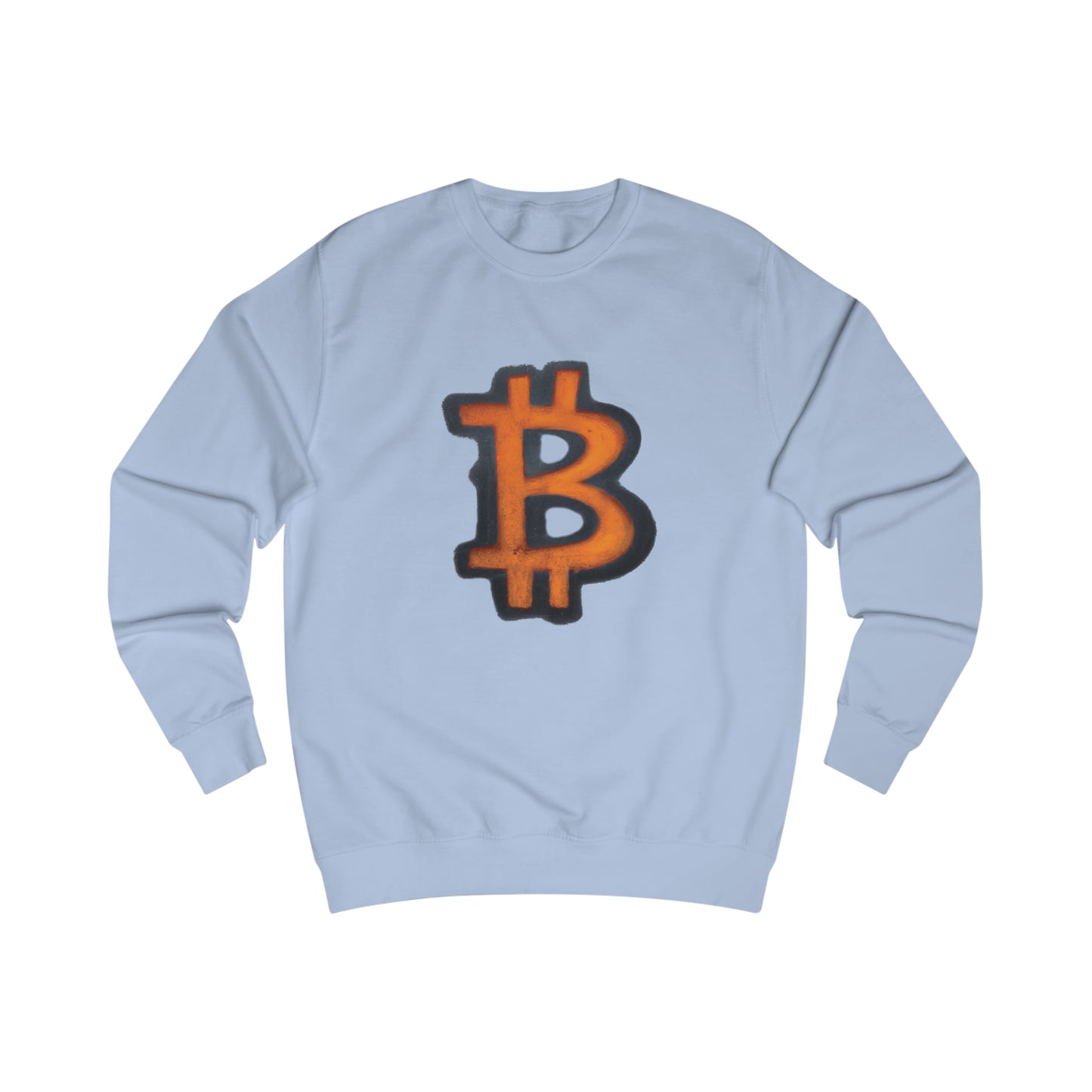 Orange Graffiti B Fitted Crewneck Sweatshirt