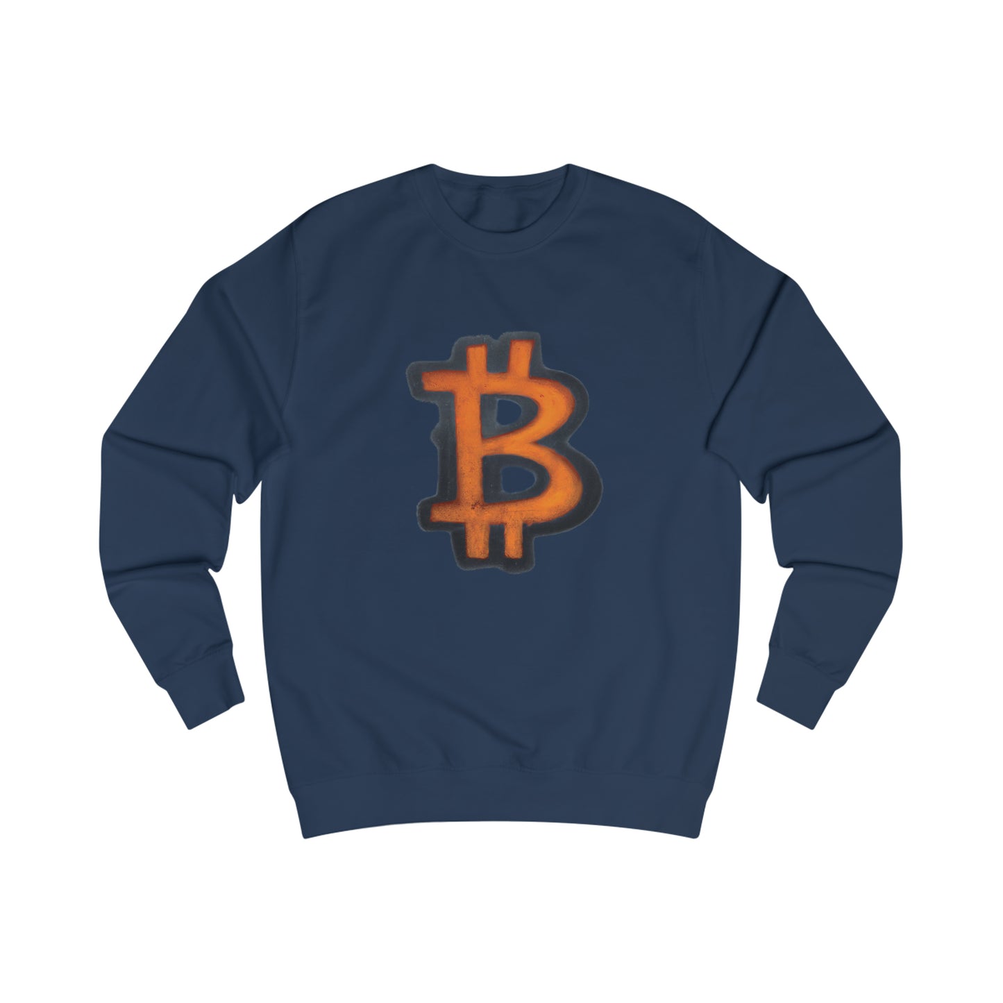 Orange Graffiti B Fitted Crewneck Sweatshirt
