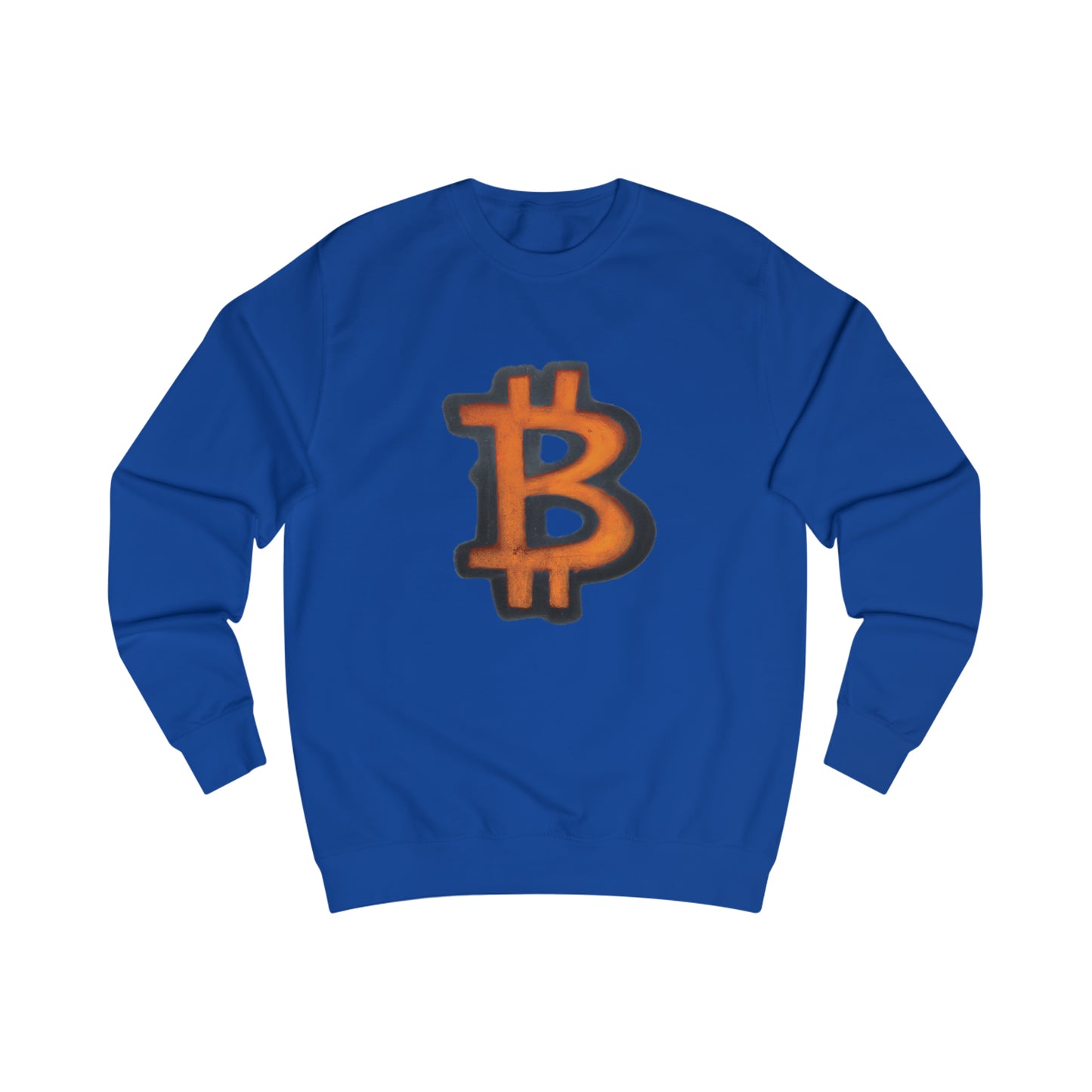 Orange Graffiti B Fitted Crewneck Sweatshirt