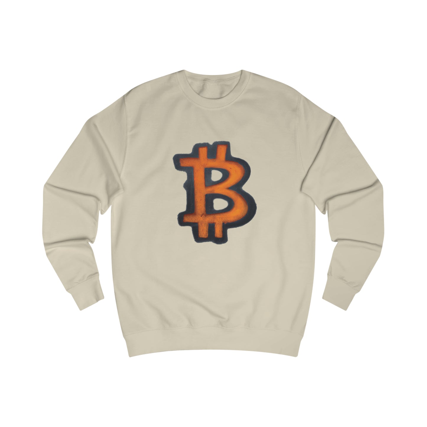 Orange Graffiti B Fitted Crewneck Sweatshirt