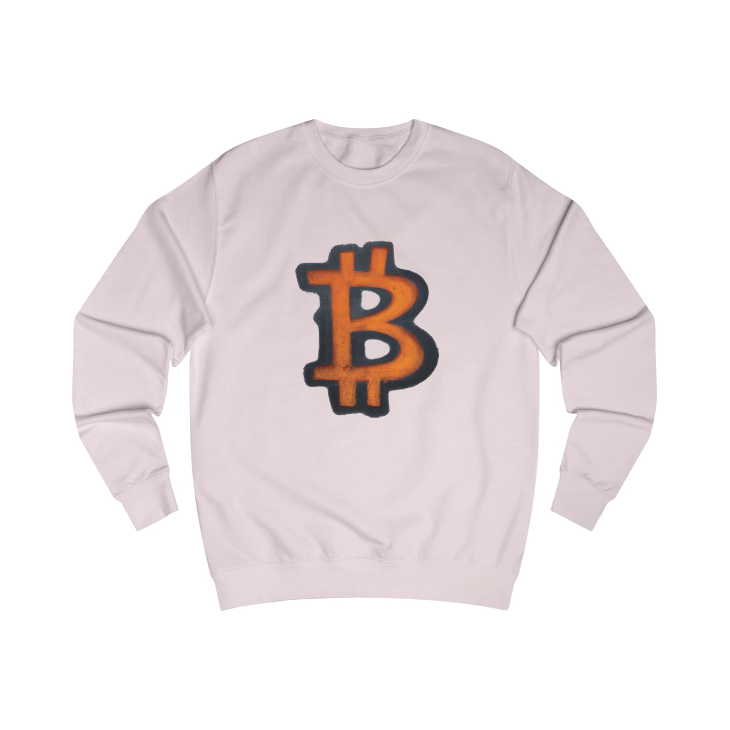 Orange Graffiti B Fitted Crewneck Sweatshirt