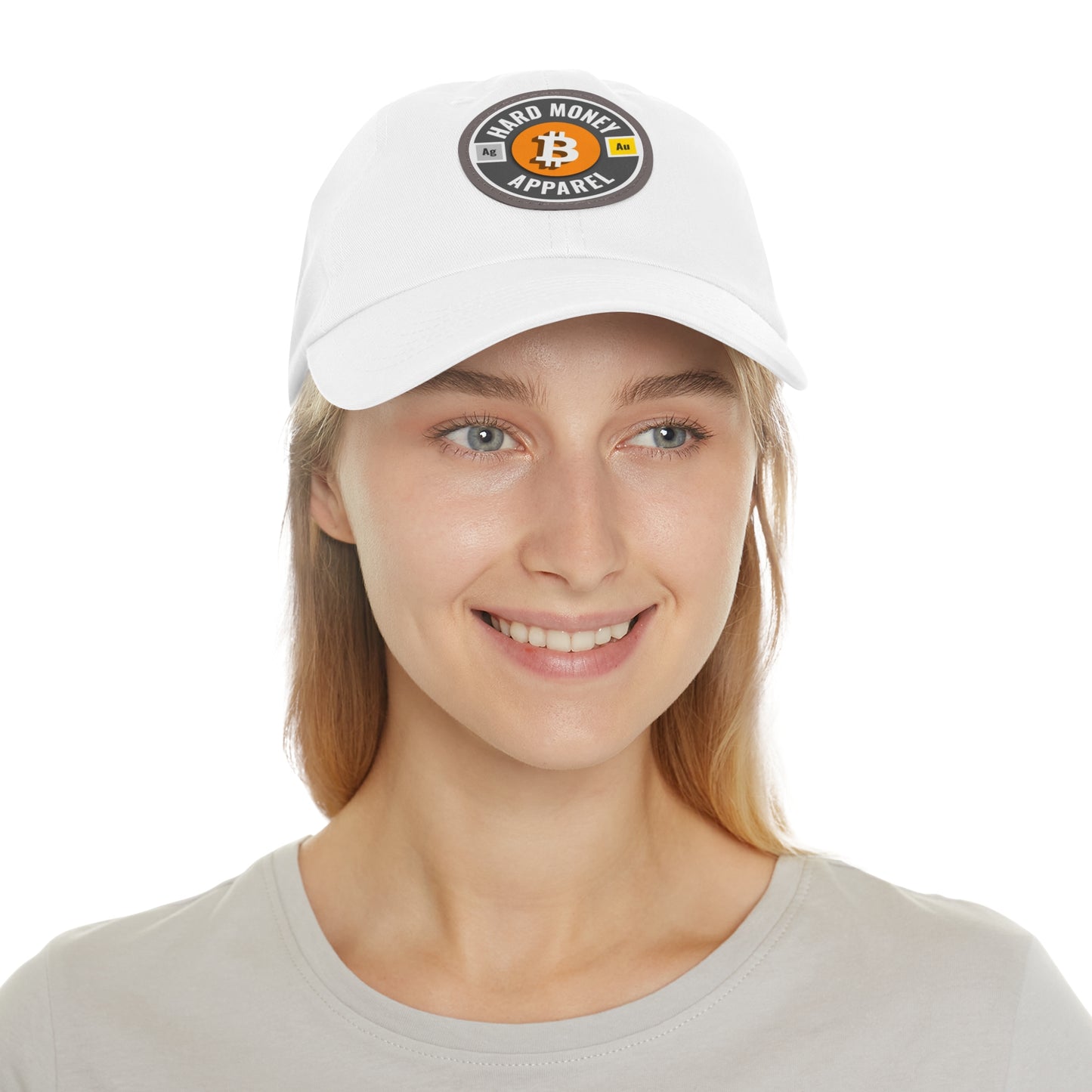 Hard Money Apparel - Grey Leather Patch Cap