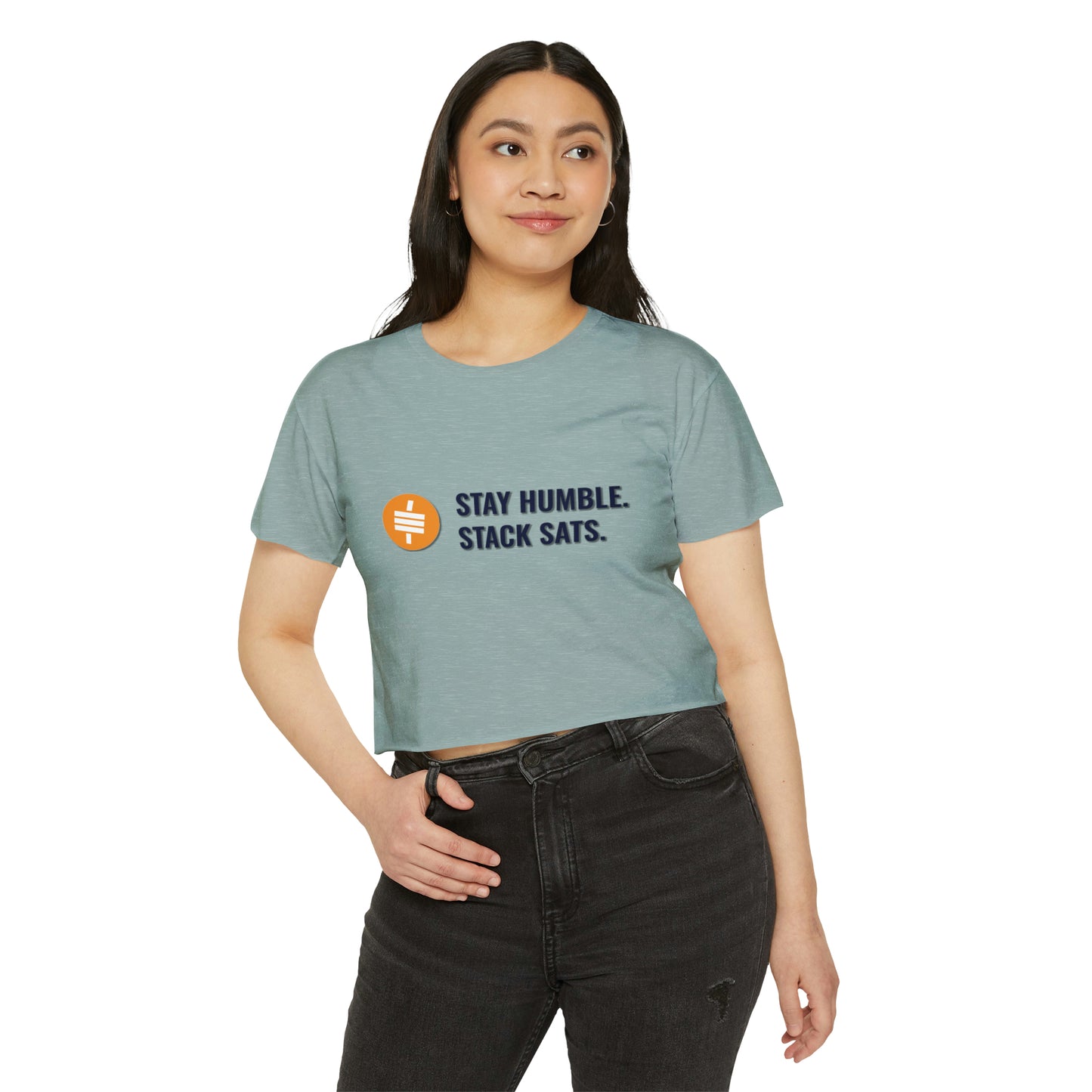 Stay Humble and Stack Sats - Women's Crop Top