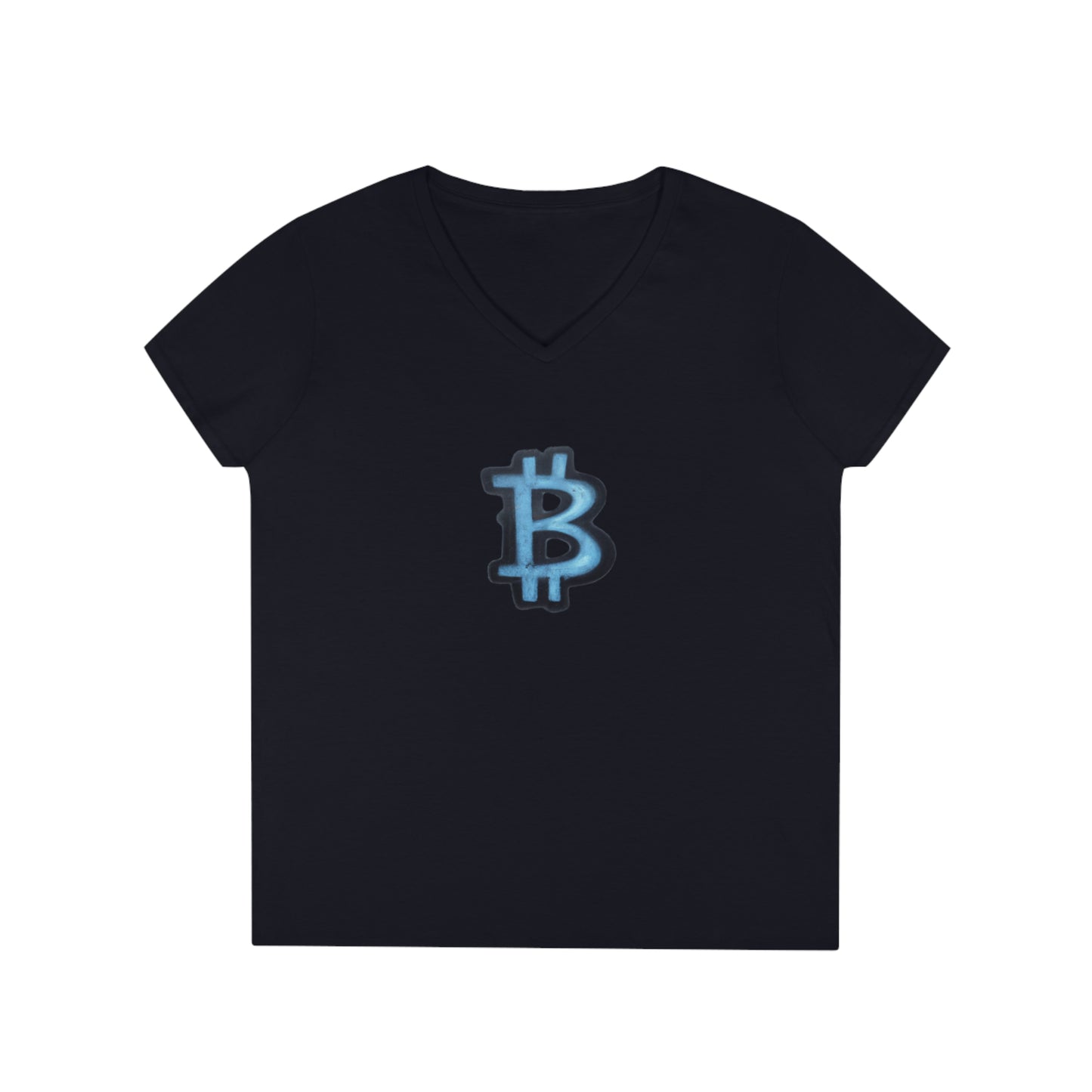 Blue Graffiti B - Ladies' V-Neck T-Shirt