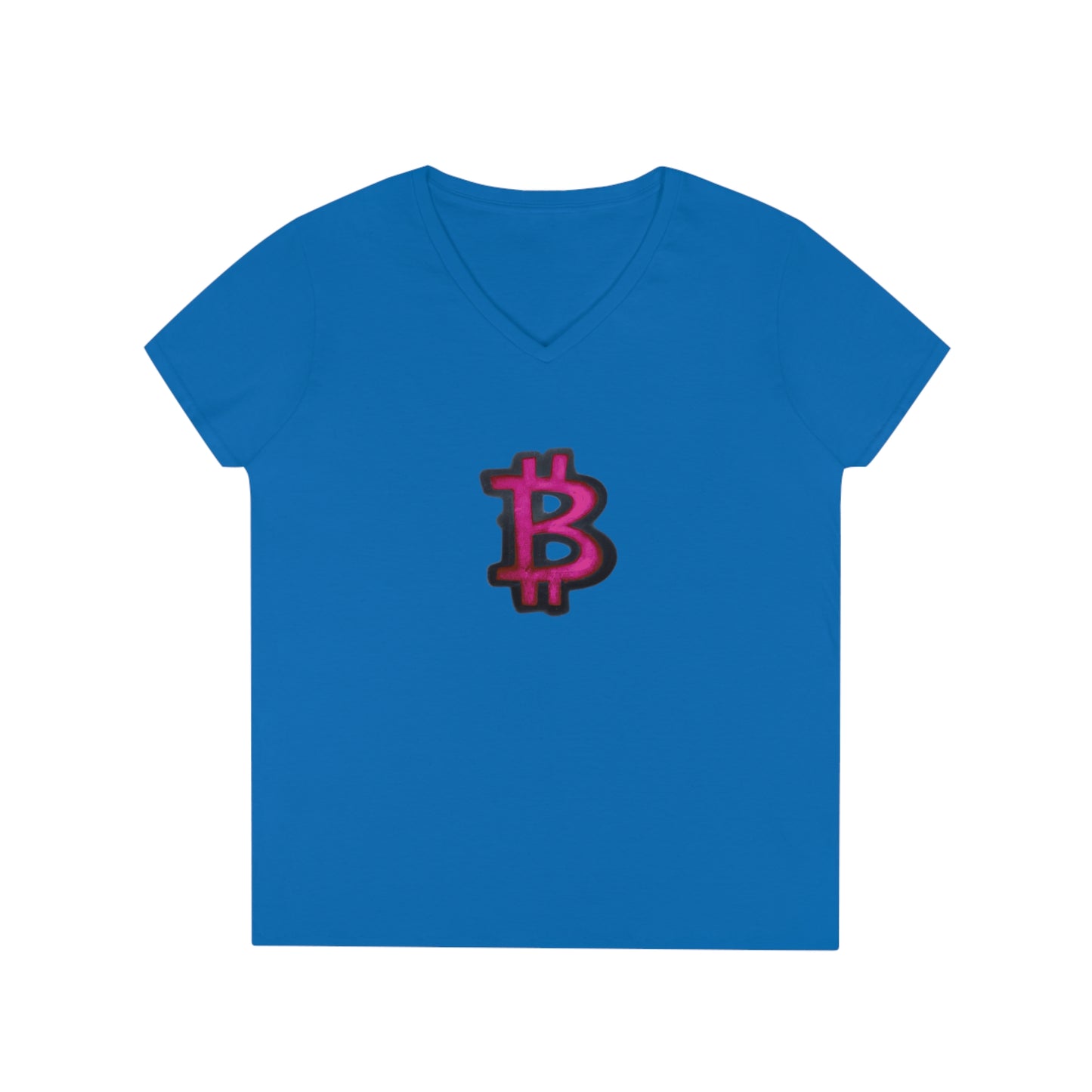 Pink Graffiti B - Ladies' V-Neck T-Shirt