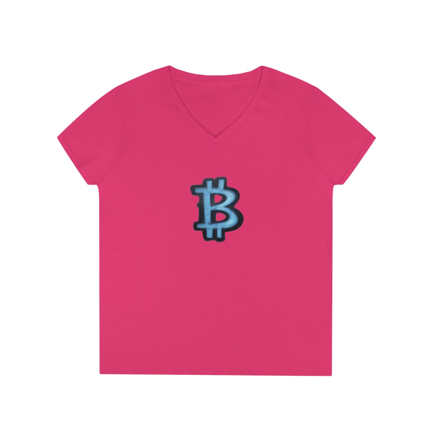 Blue Graffiti B - Ladies' V-Neck T-Shirt
