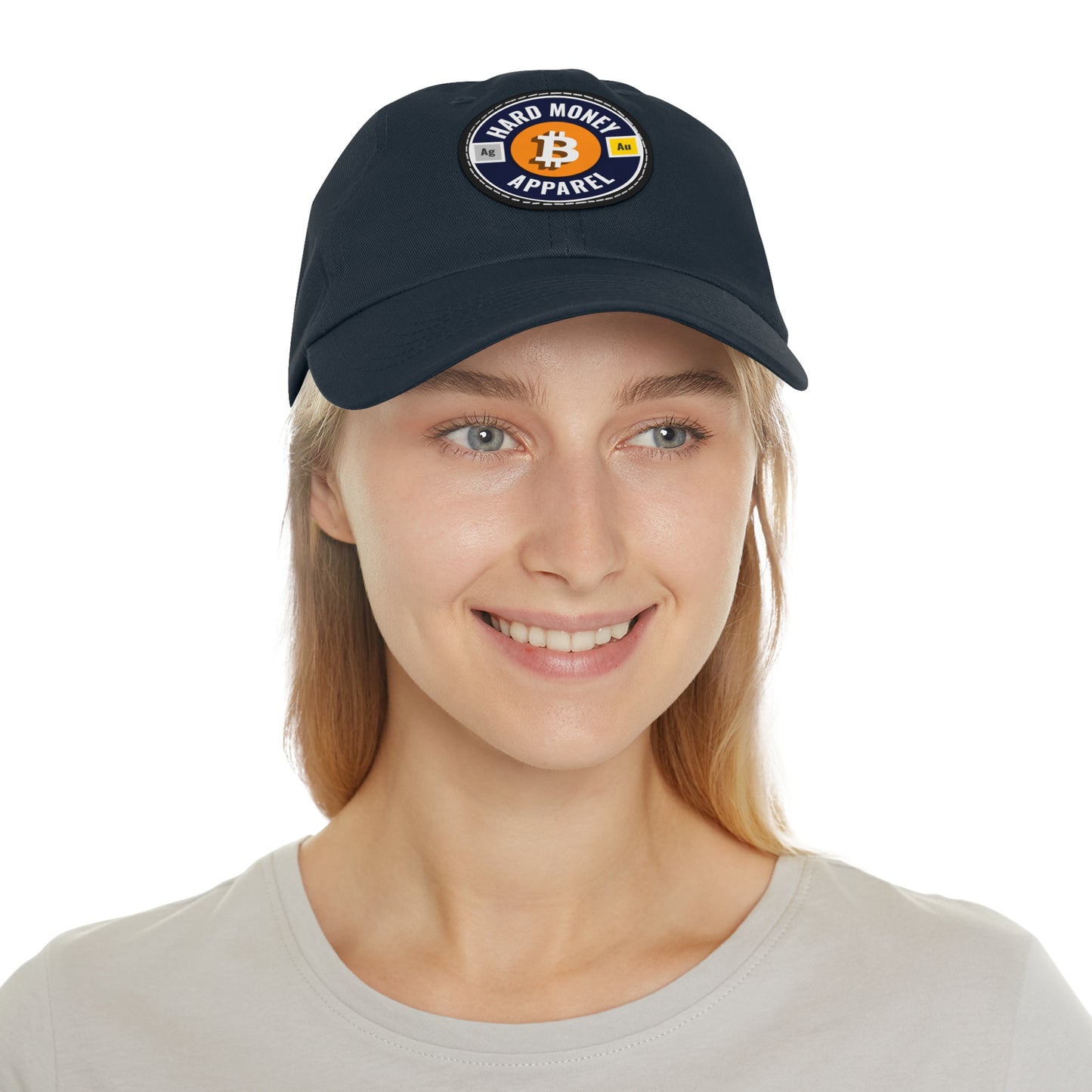 Hard Money Apparel - Navy Leather Patch Cap