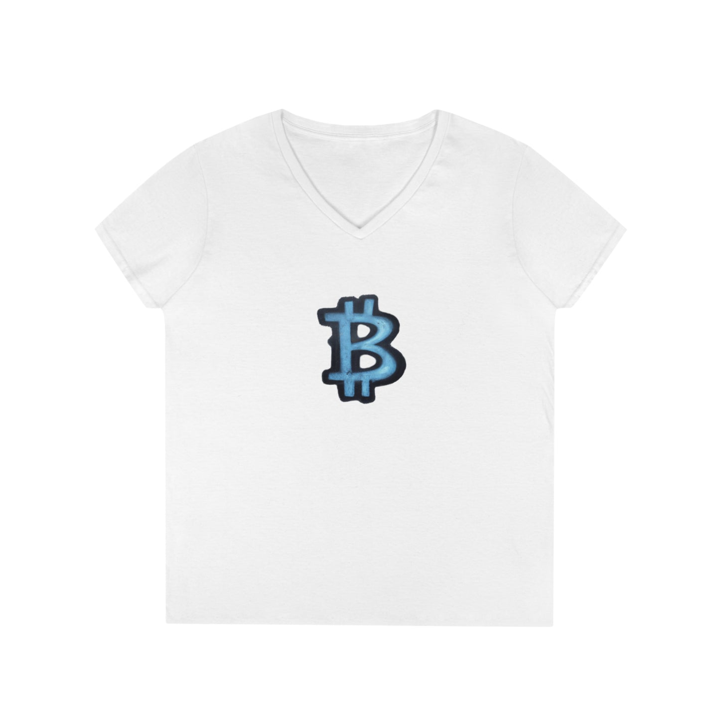 Blue Graffiti B - Ladies' V-Neck T-Shirt
