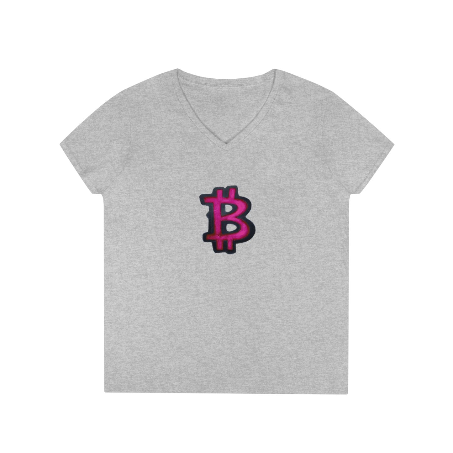 Pink Graffiti B - Ladies' V-Neck T-Shirt