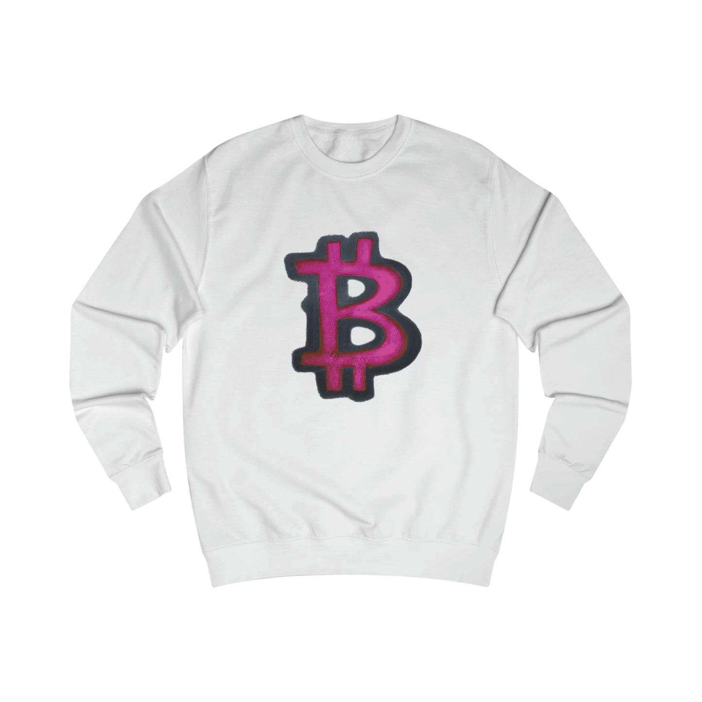 Pink Graffiti B Fitted Crewneck Sweatshirt