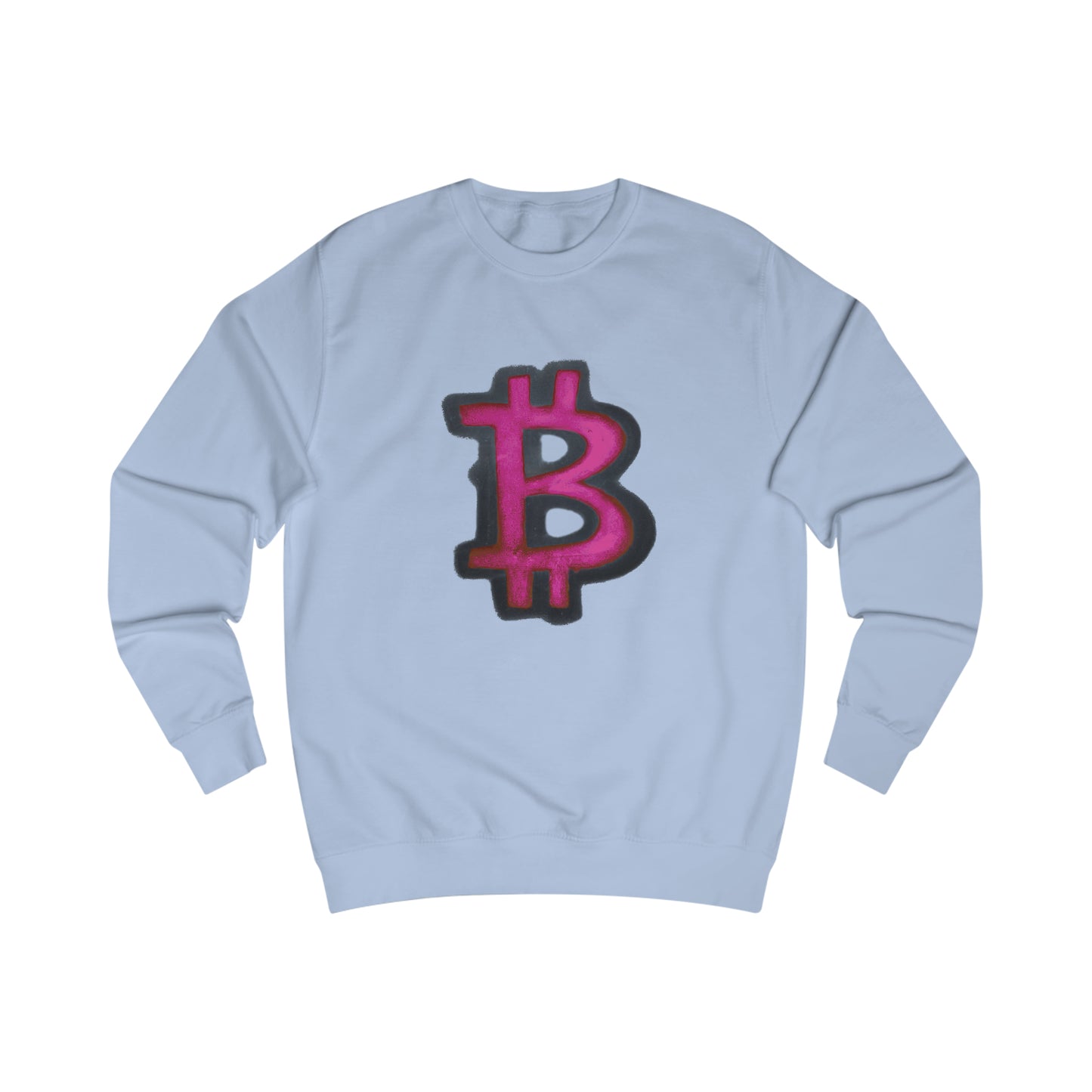 Pink Graffiti B Fitted Crewneck Sweatshirt