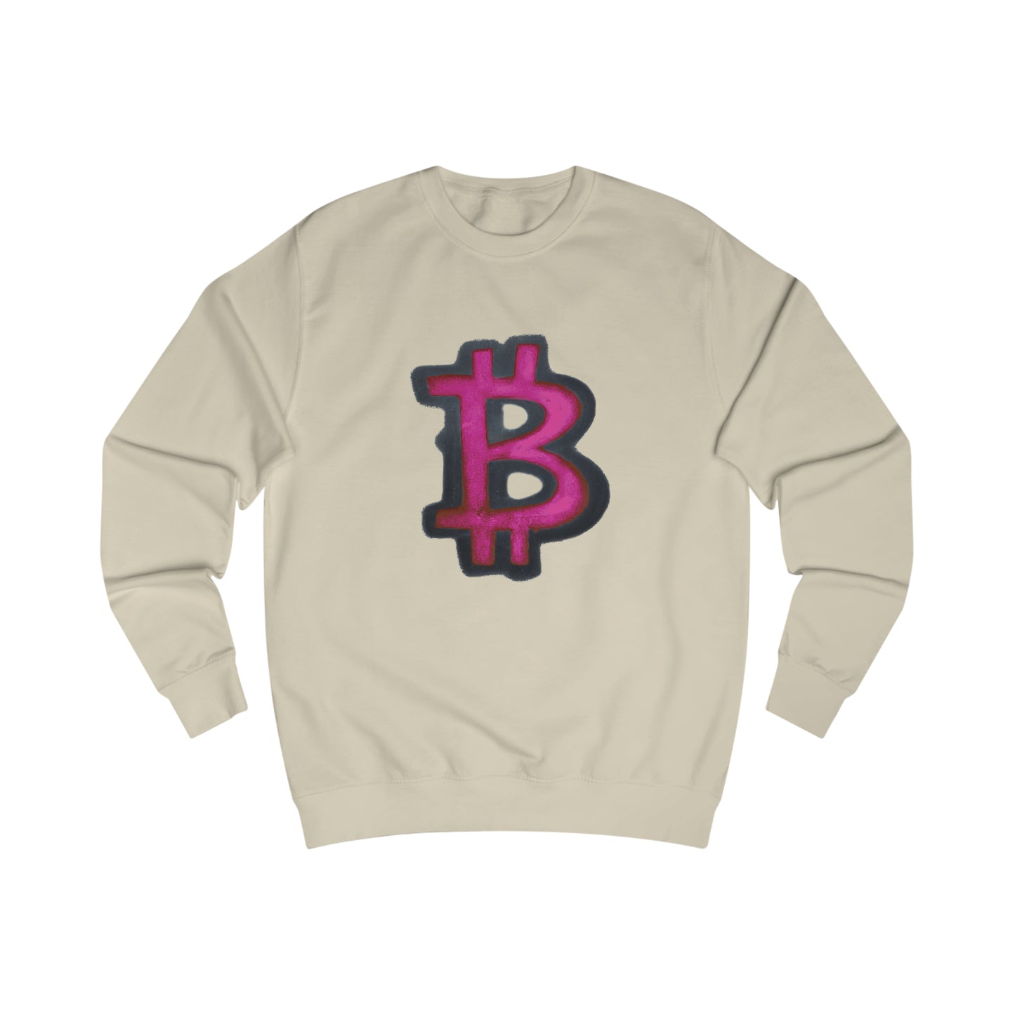 Pink Graffiti B Fitted Crewneck Sweatshirt