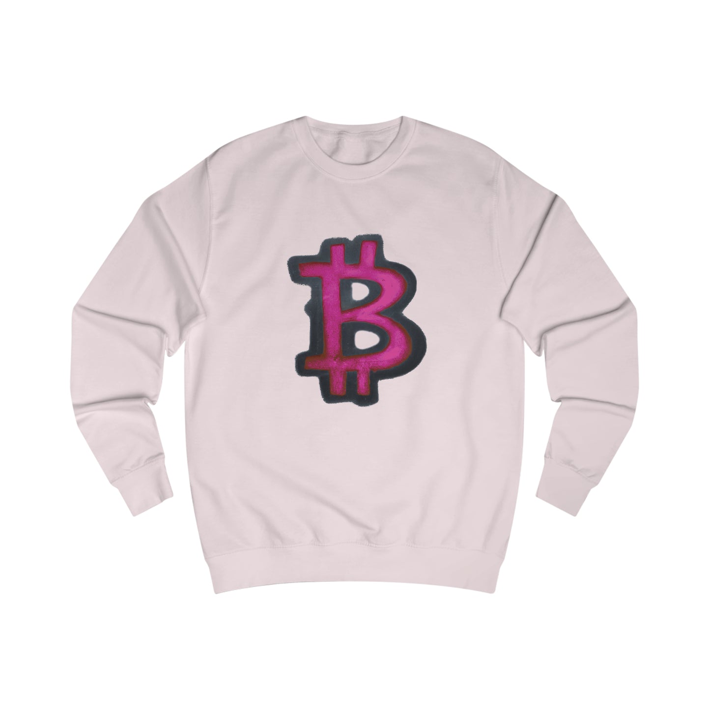 Pink Graffiti B Fitted Crewneck Sweatshirt