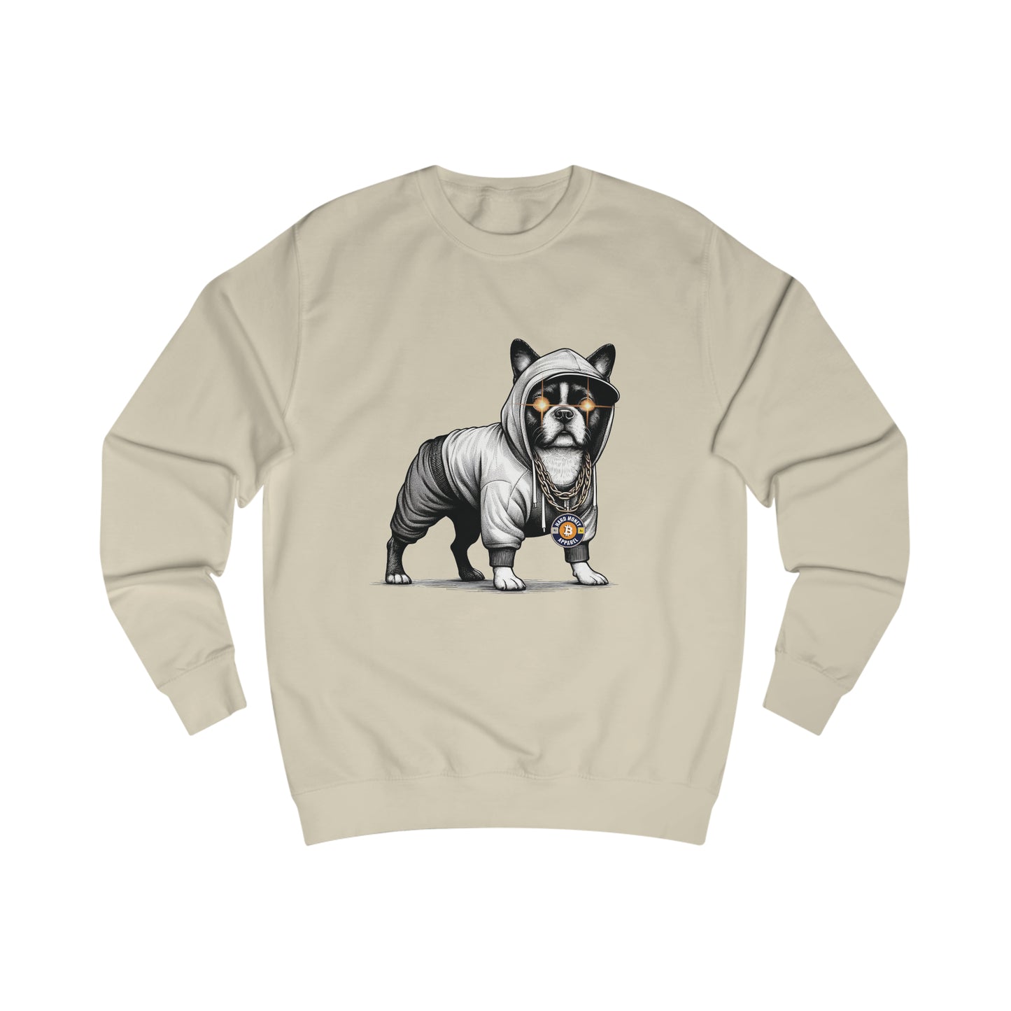 Hard Hood Dog - Fitted Crewneck Sweatshirt