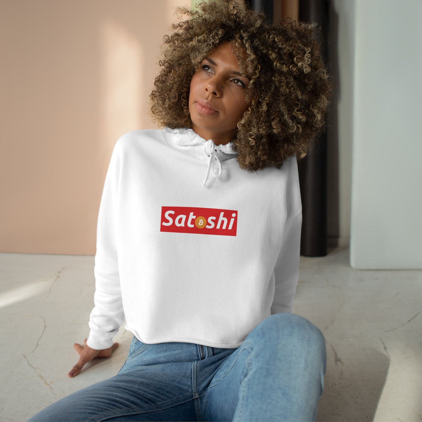 Satoshi is Supreme - Crop Hoodie