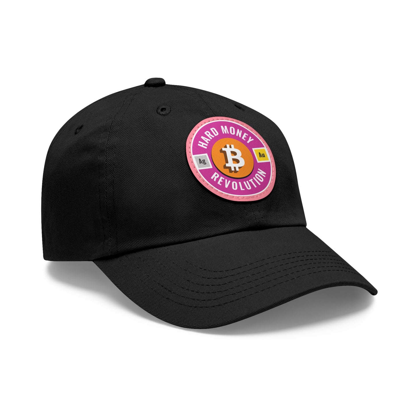 Hard Money Revolution - Pink Leather Patch Cap