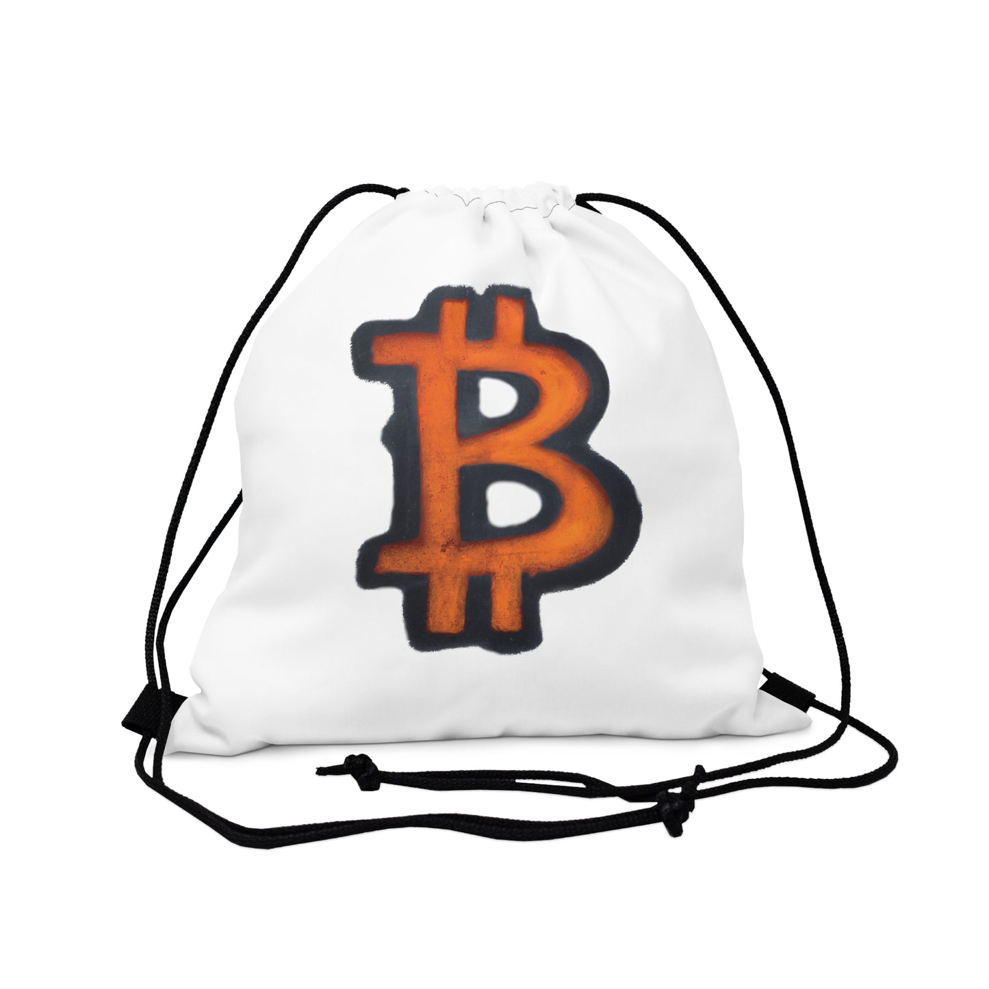 Graffiti Bitcoin Orange - Outdoor Drawstring Bag