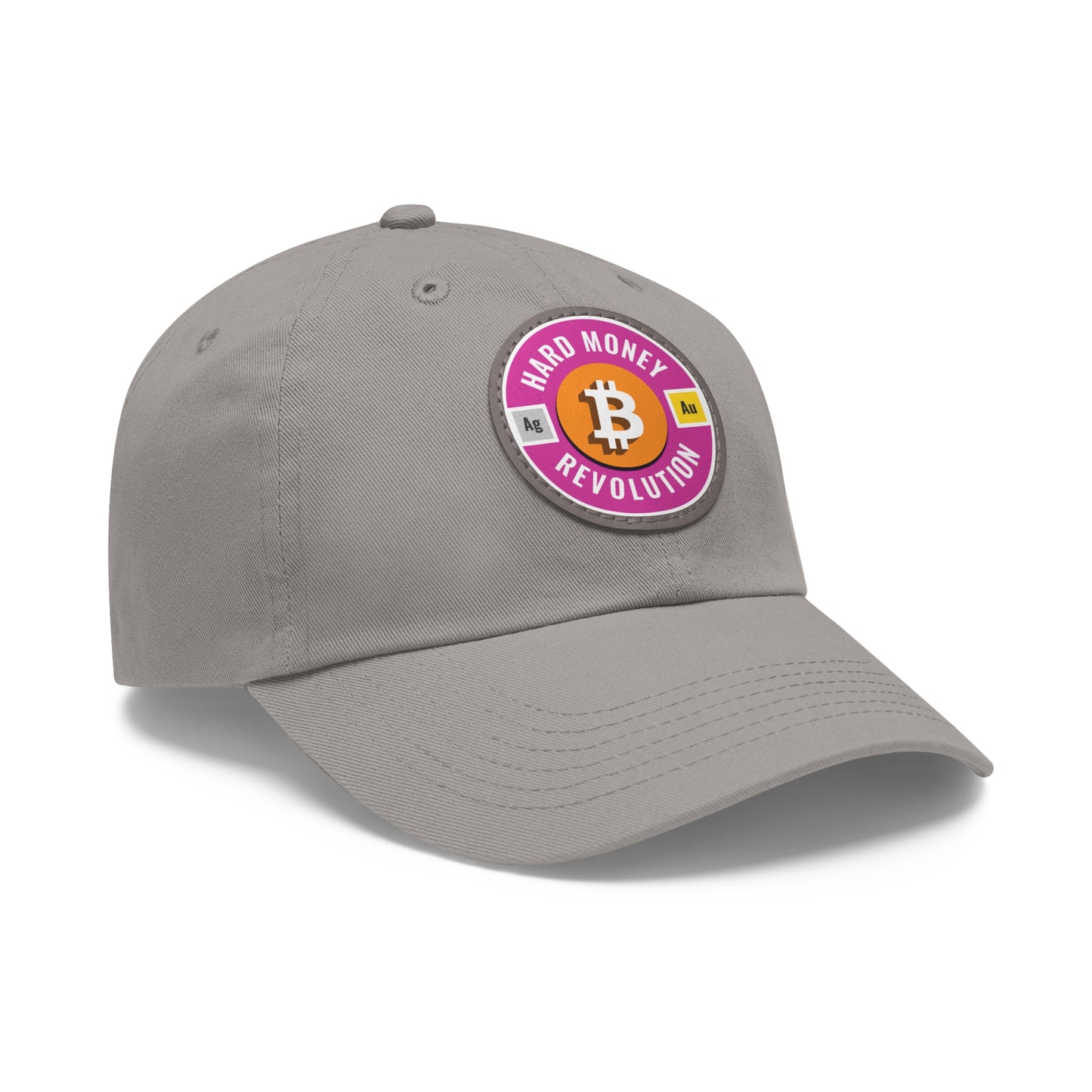 Hard Money Revolution - Pink Leather Patch Cap