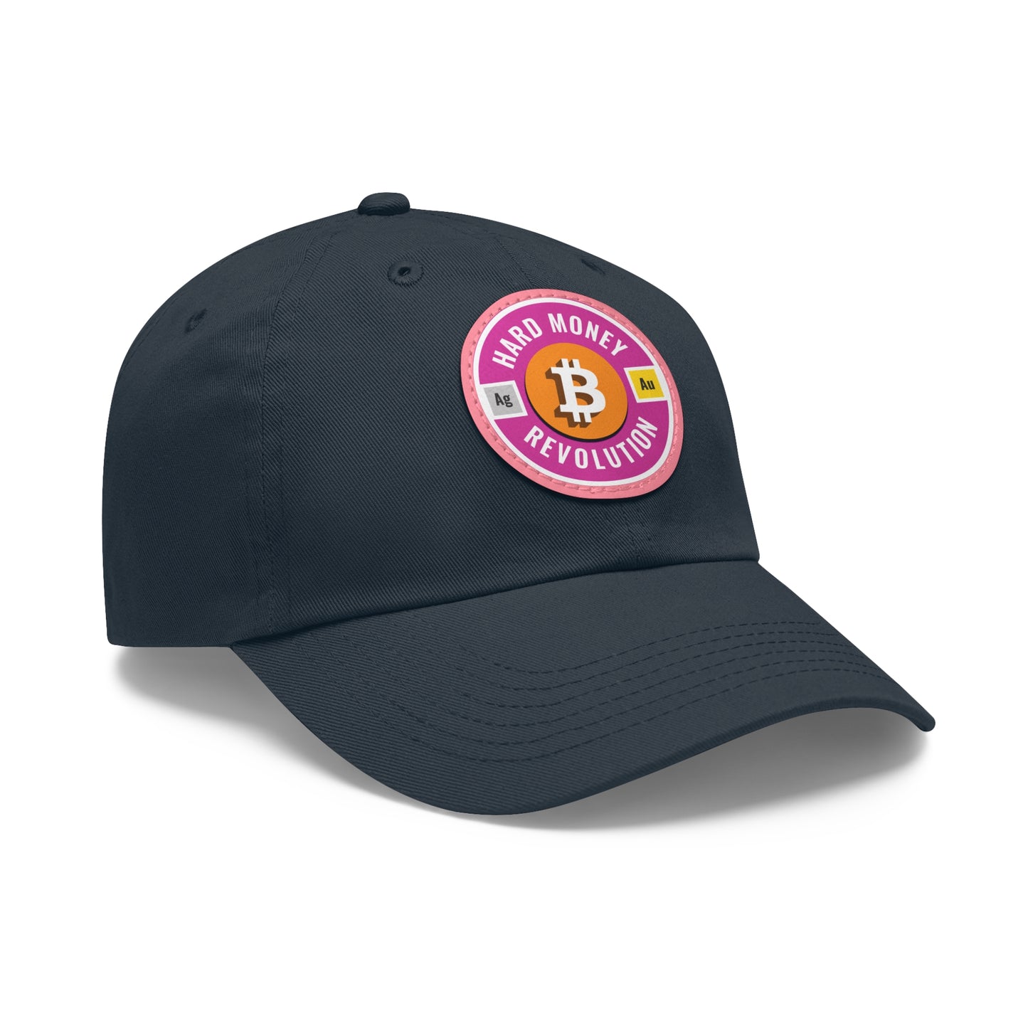 Hard Money Revolution - Pink Leather Patch Cap