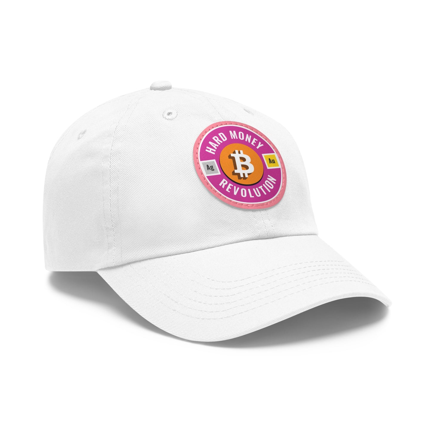 Hard Money Revolution - Pink Leather Patch Cap