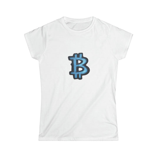 Blue Graffiti B - Women's Softstyle Tee