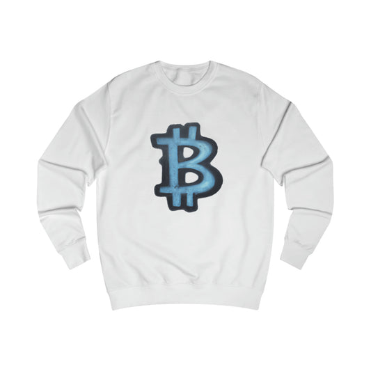 Blue Graffiti B Fitted Crewneck Sweatshirt