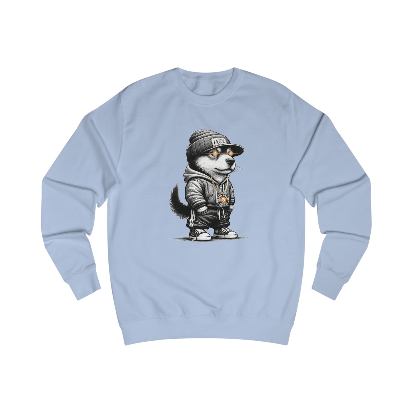 Hard HODL Dog - Fitted Crewneck Sweatshirt