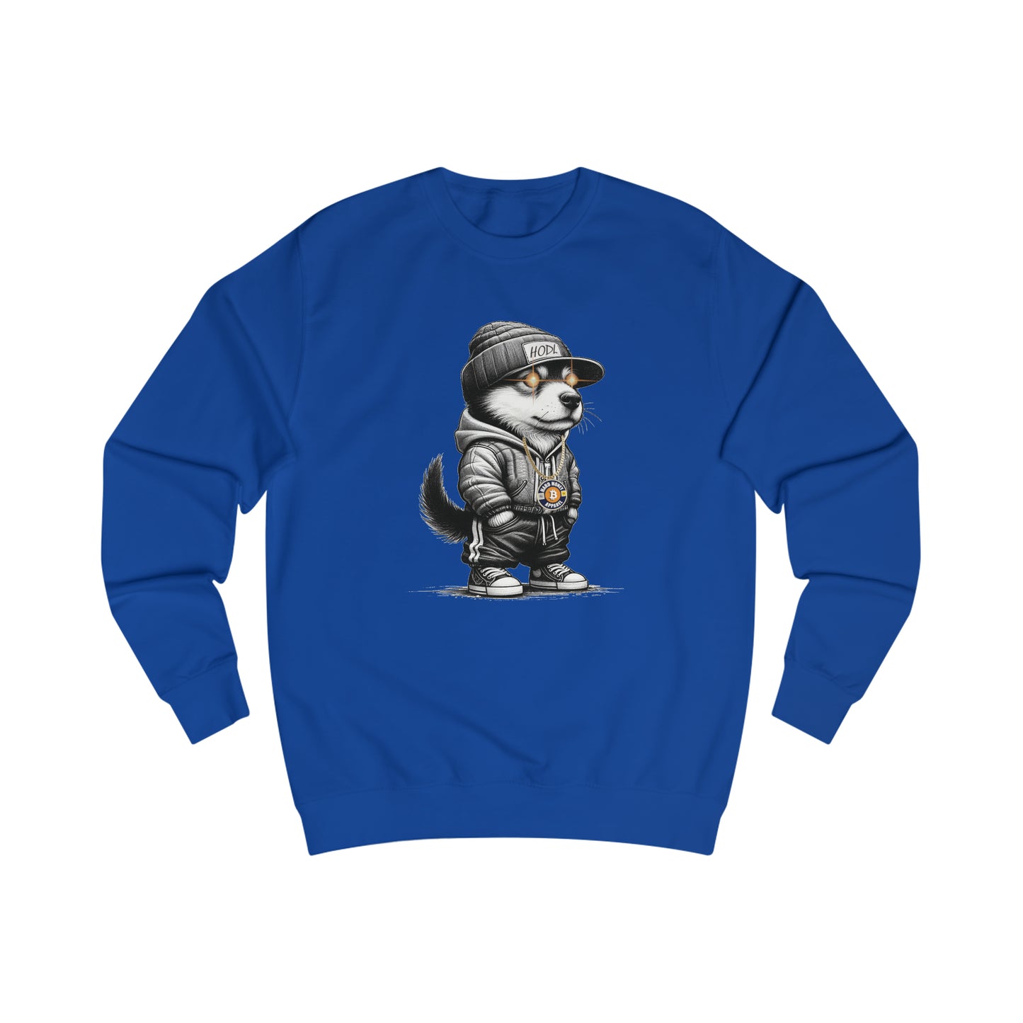 Hard HODL Dog - Fitted Crewneck Sweatshirt