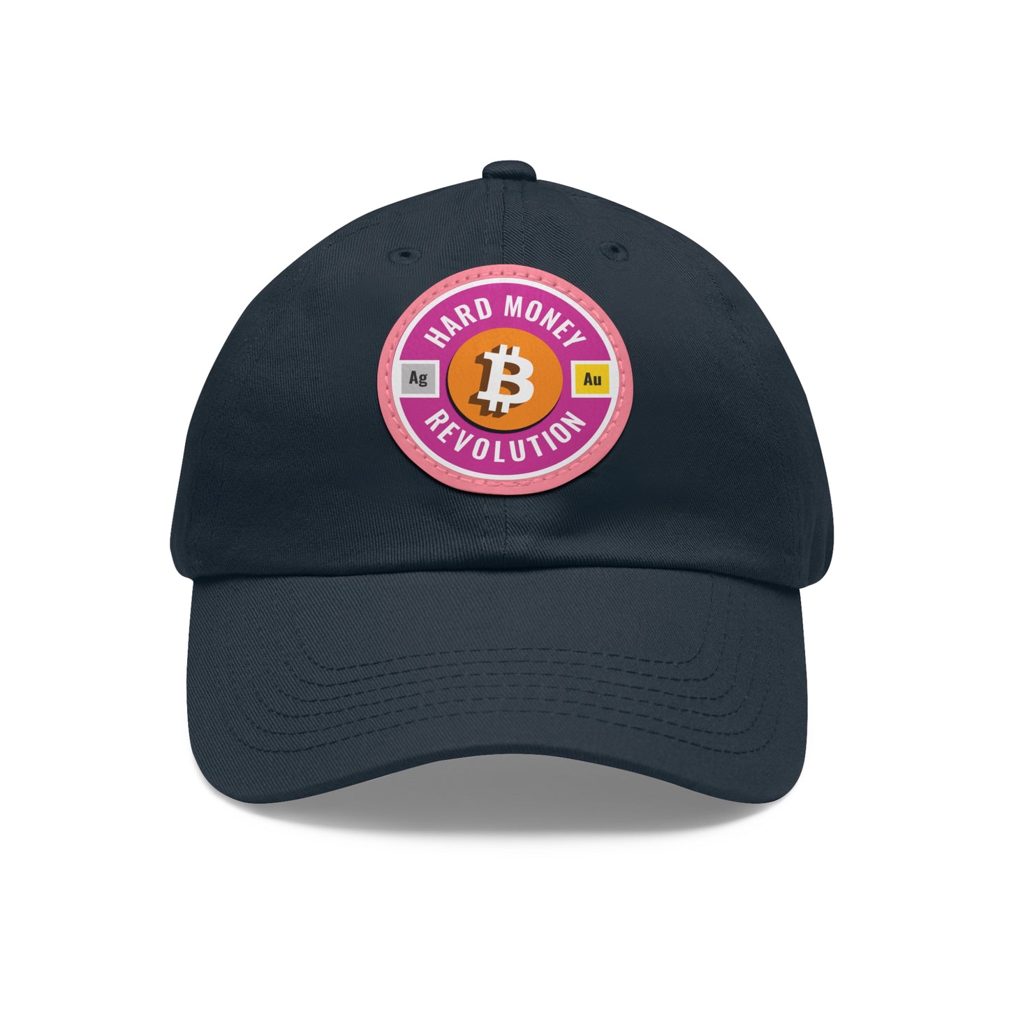 Hard Money Revolution - Pink Leather Patch Cap